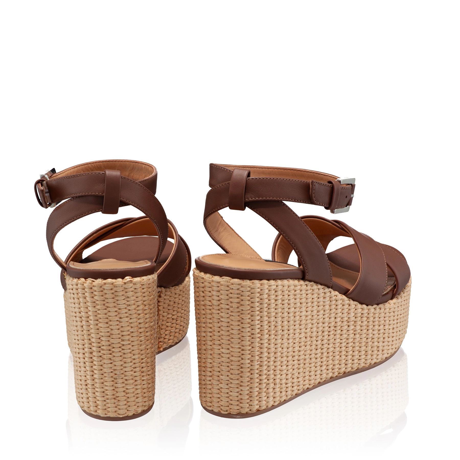 Women Leather Sandals 8089 Vitello Brown