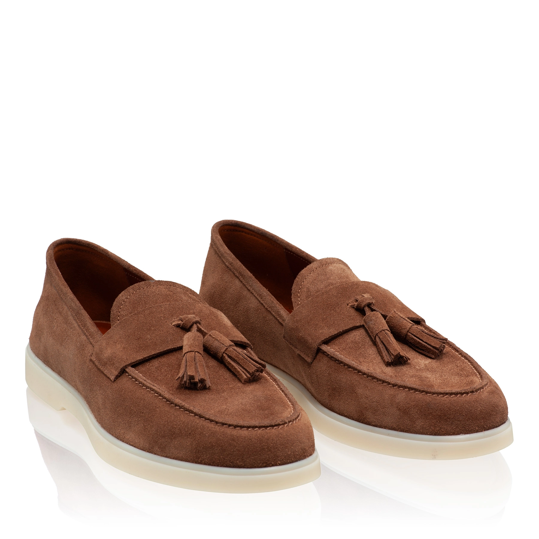 Men Suede Leather Loafers 7628 Crosta Brown
