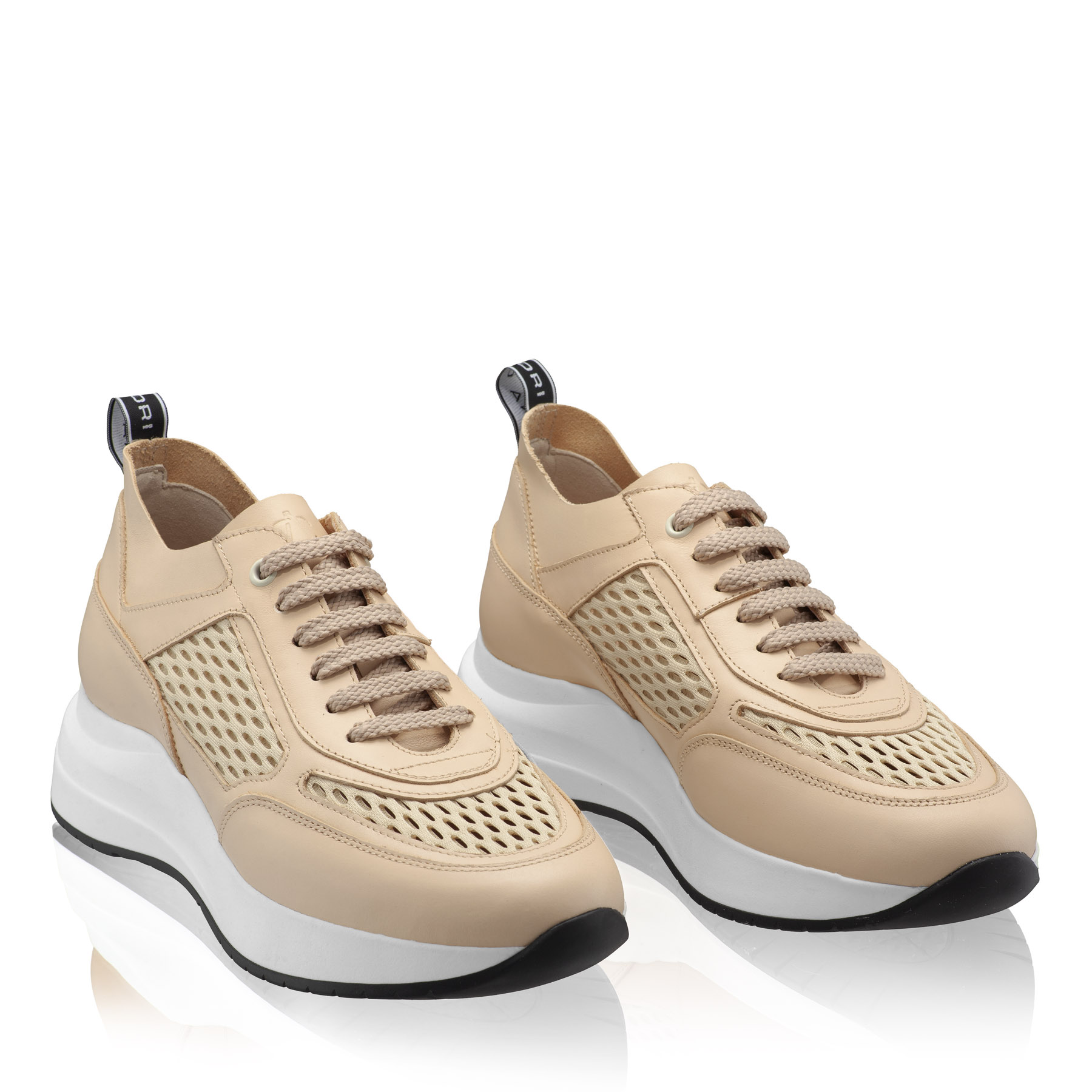 Women sport shoes 8132 Vitello+Beige Mesh
