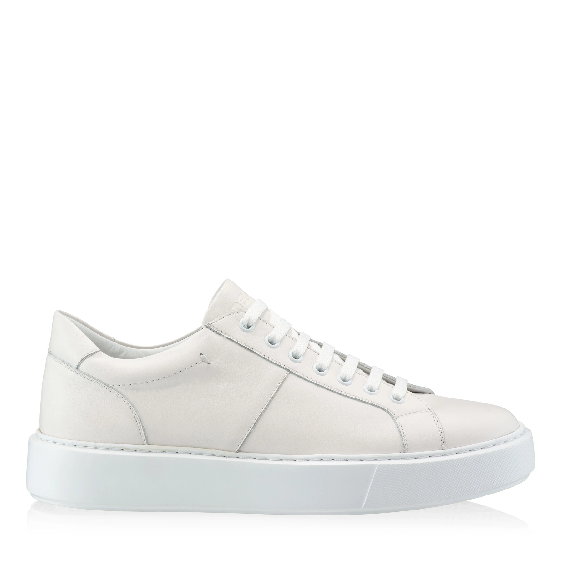 Men genuine leather sports shoes 6897 Vitello White