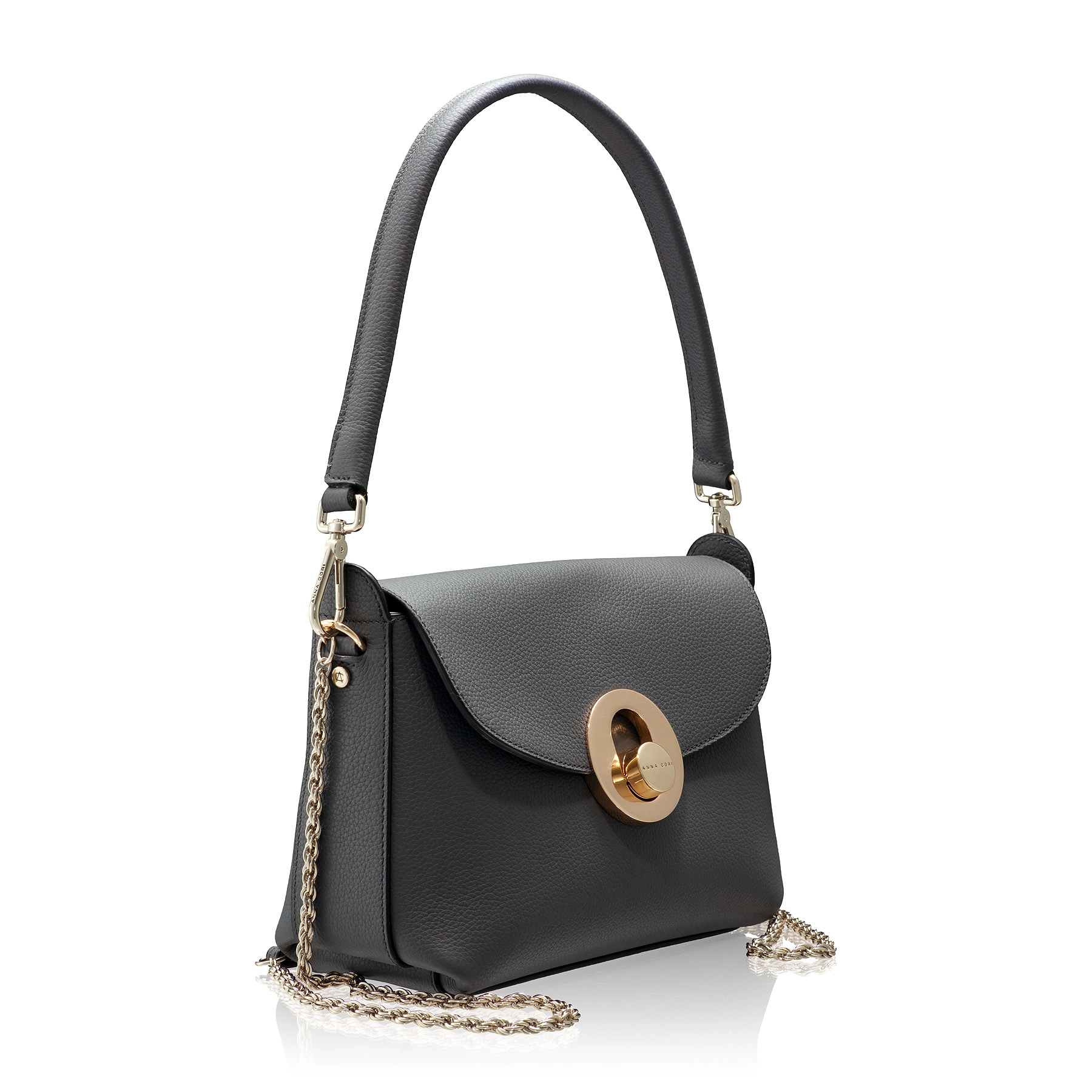 Women Leather Shoulder Bag KARMA BOTTALATO GRI