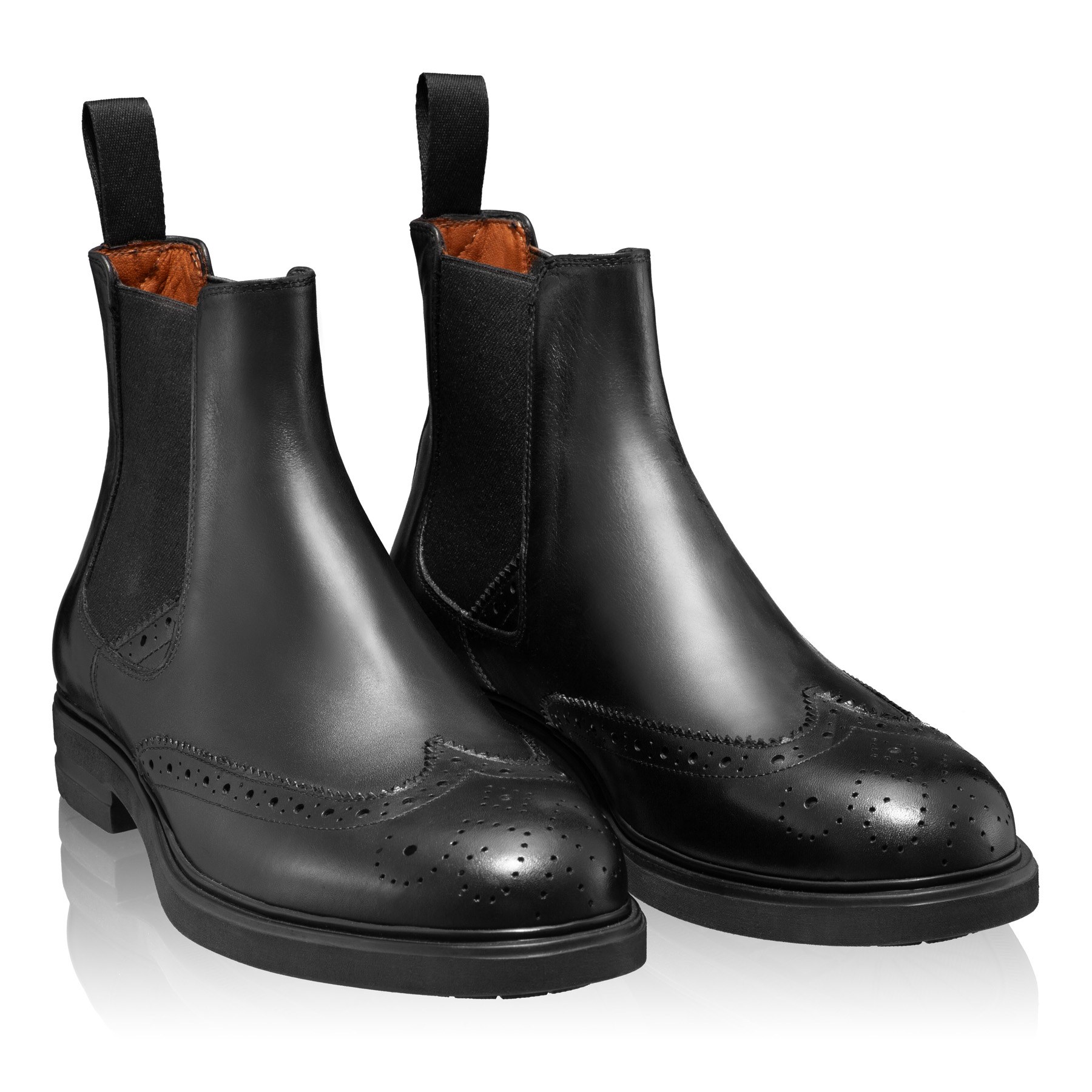 Men Genuine Leather Casual Boots 6987 Vitello Black