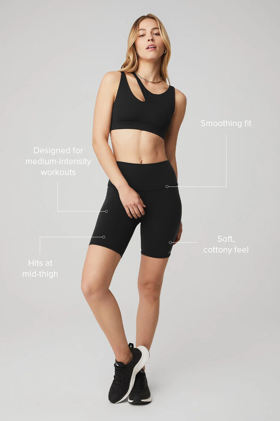 7 High-Waist Biker Short - Black