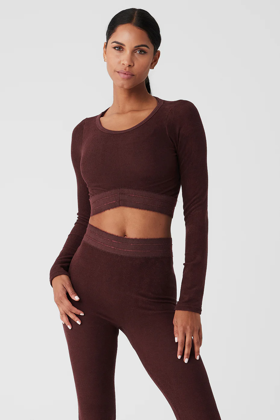 Seamless Luxe Terry Cuddle Coverup - Cherry Cola