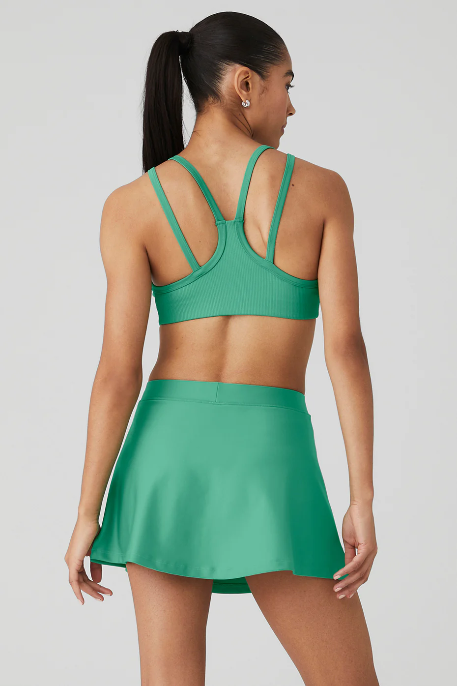 Airlift Ribbed Jump Start V-Neck Bra - Lettuce