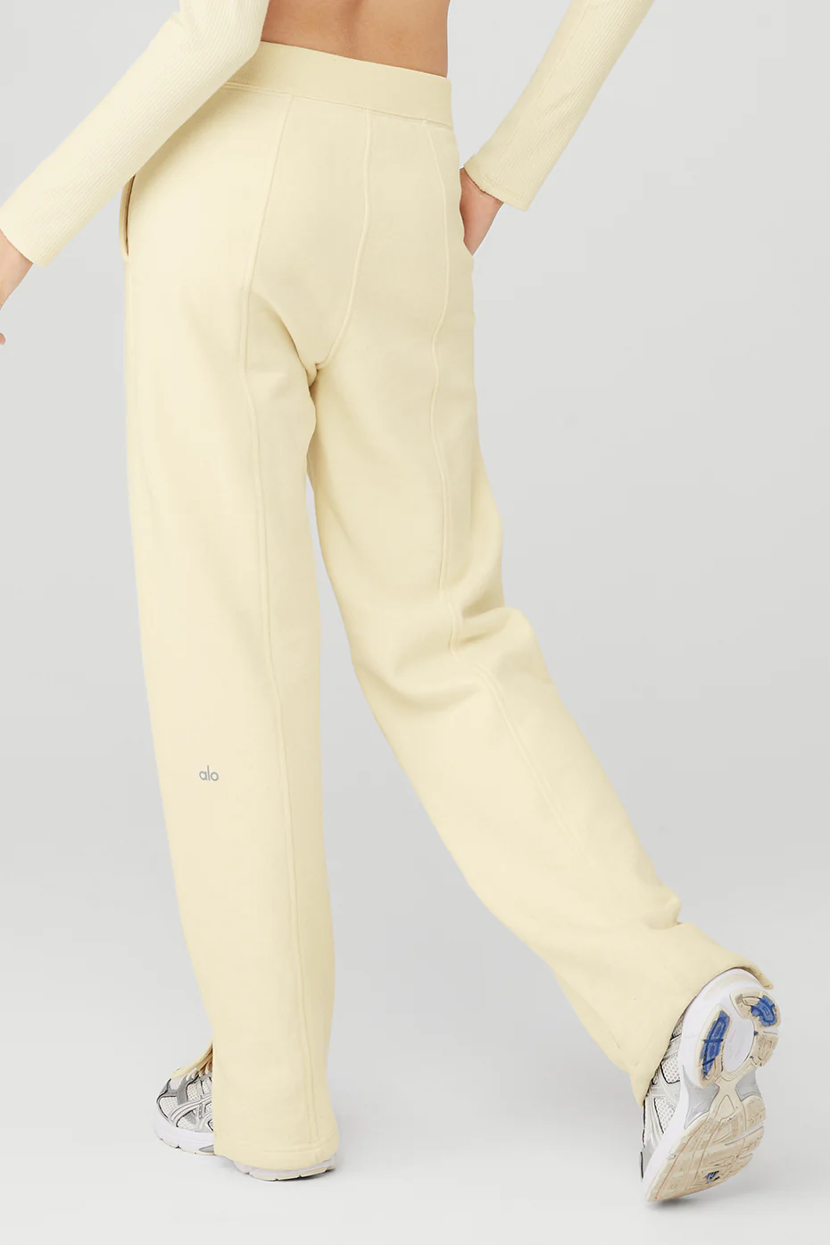 High-Waist Free Time Straight Leg Sweatpant - French Vanilla