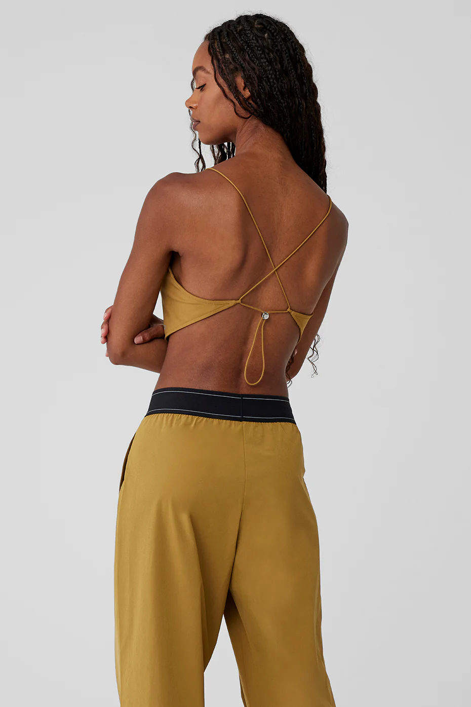 Cropped Megastar Tank - Golden Olive Branch