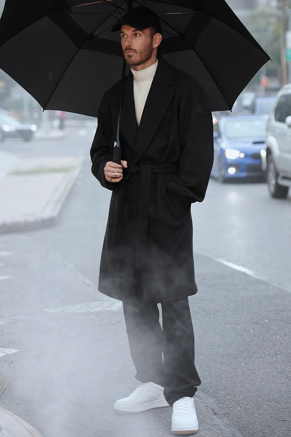 Wool Gameday Overcoat - Black