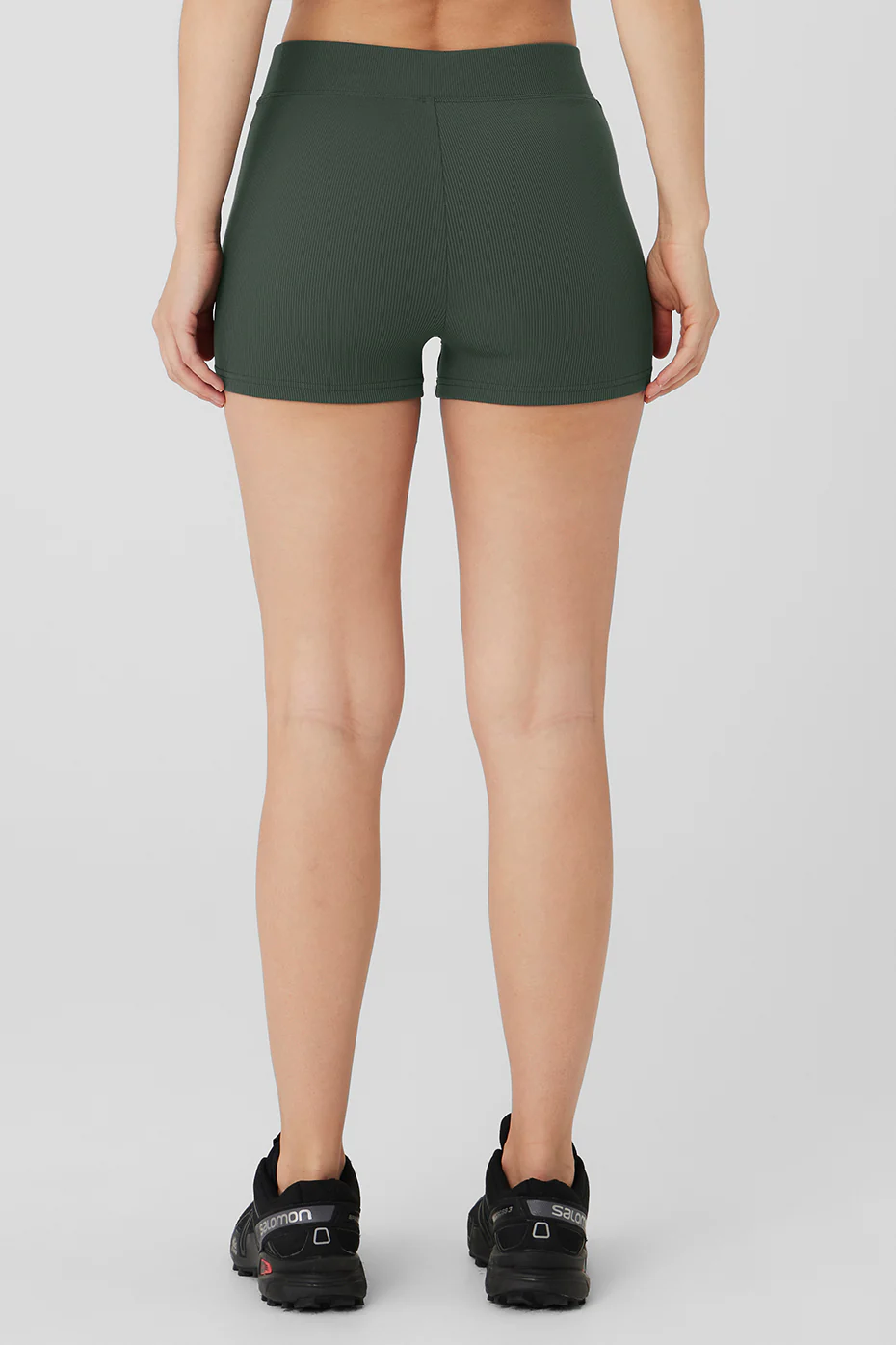 Goddess Ribbed High-Waist Hot Short - Dark Cactus