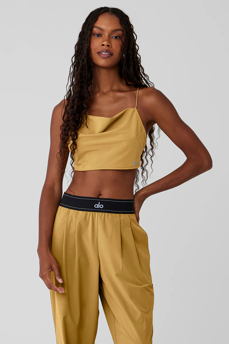 Cropped Megastar Tank - Golden Olive Branch