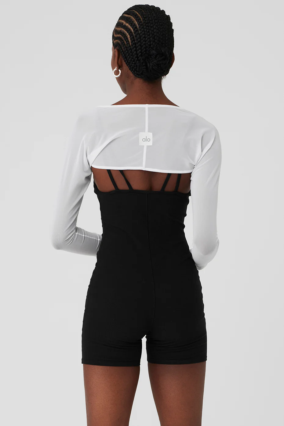 Mesh Heat Wave Shrug - White