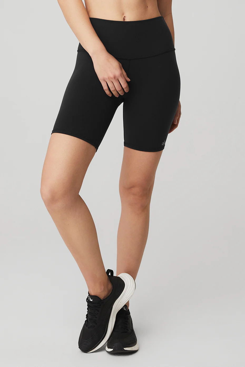 7 High-Waist Biker Short - Black