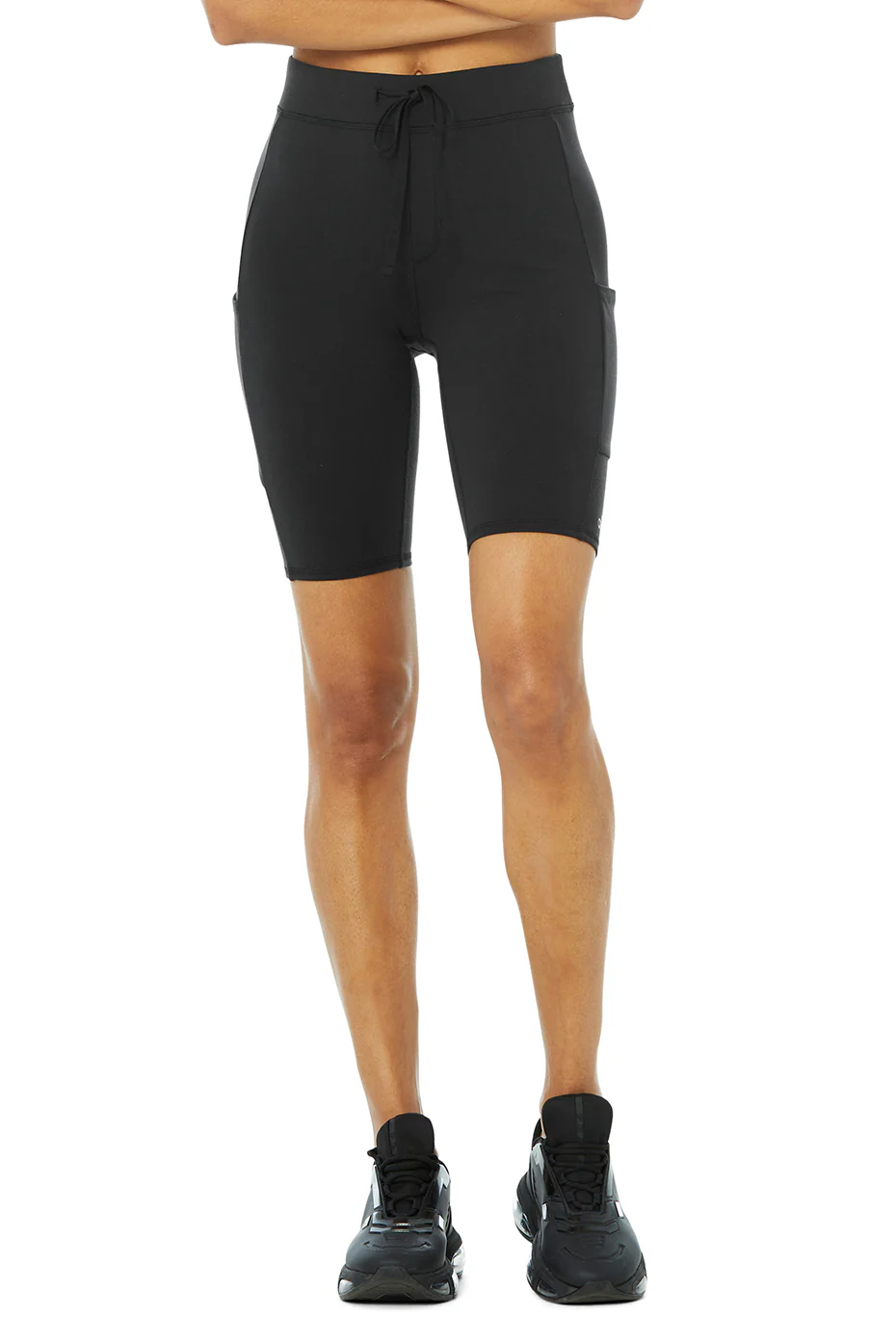 9 High-Waist Checkpoint Biker Short - Black