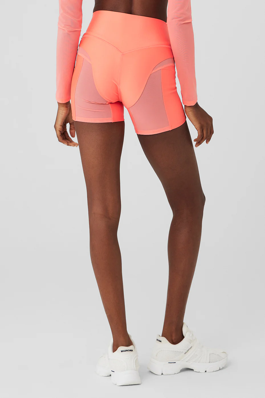 5 Airlift Heat Wave Biker Short - Candy Orange