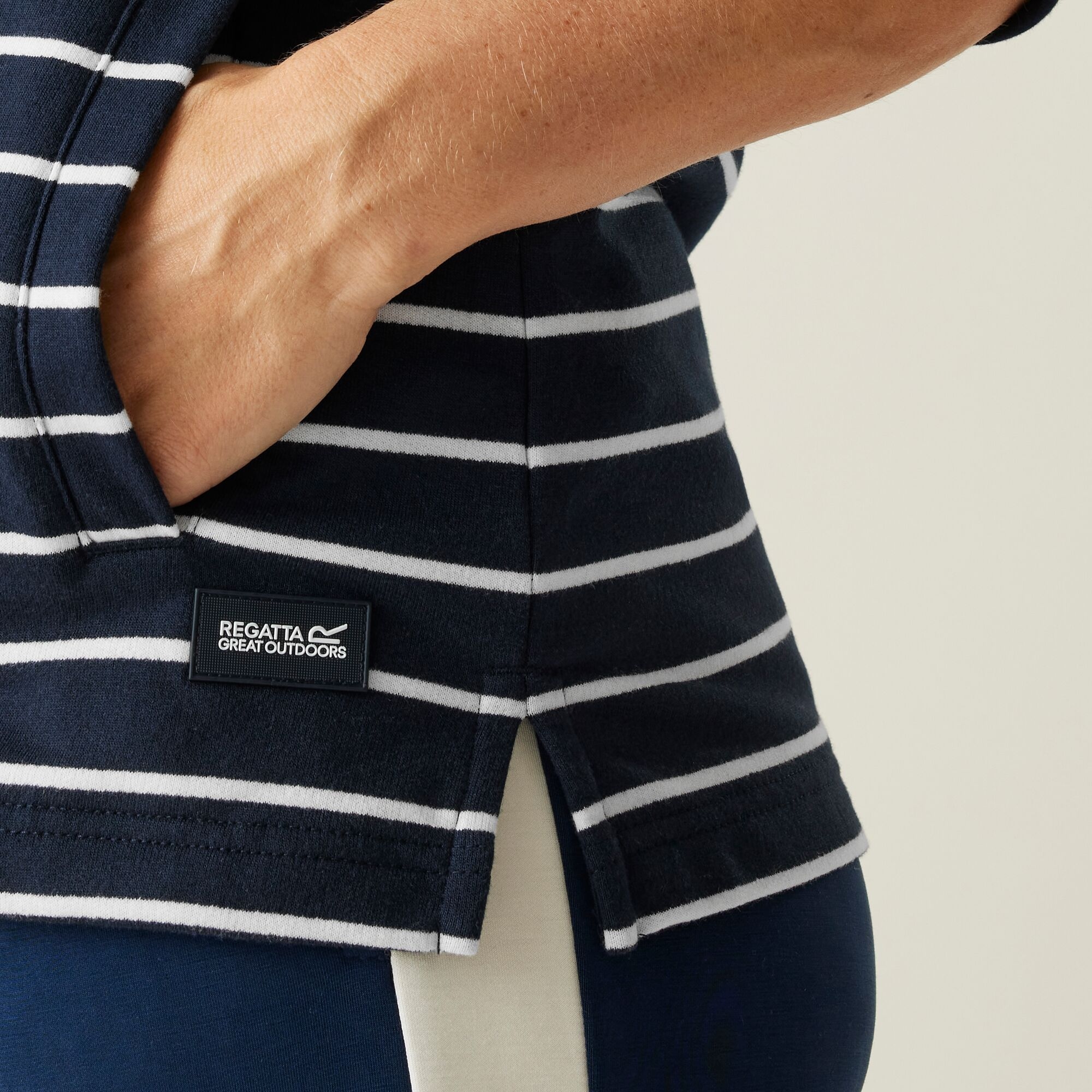 Women's Bayletta II Full Zip Hoody | Navy White Stripe