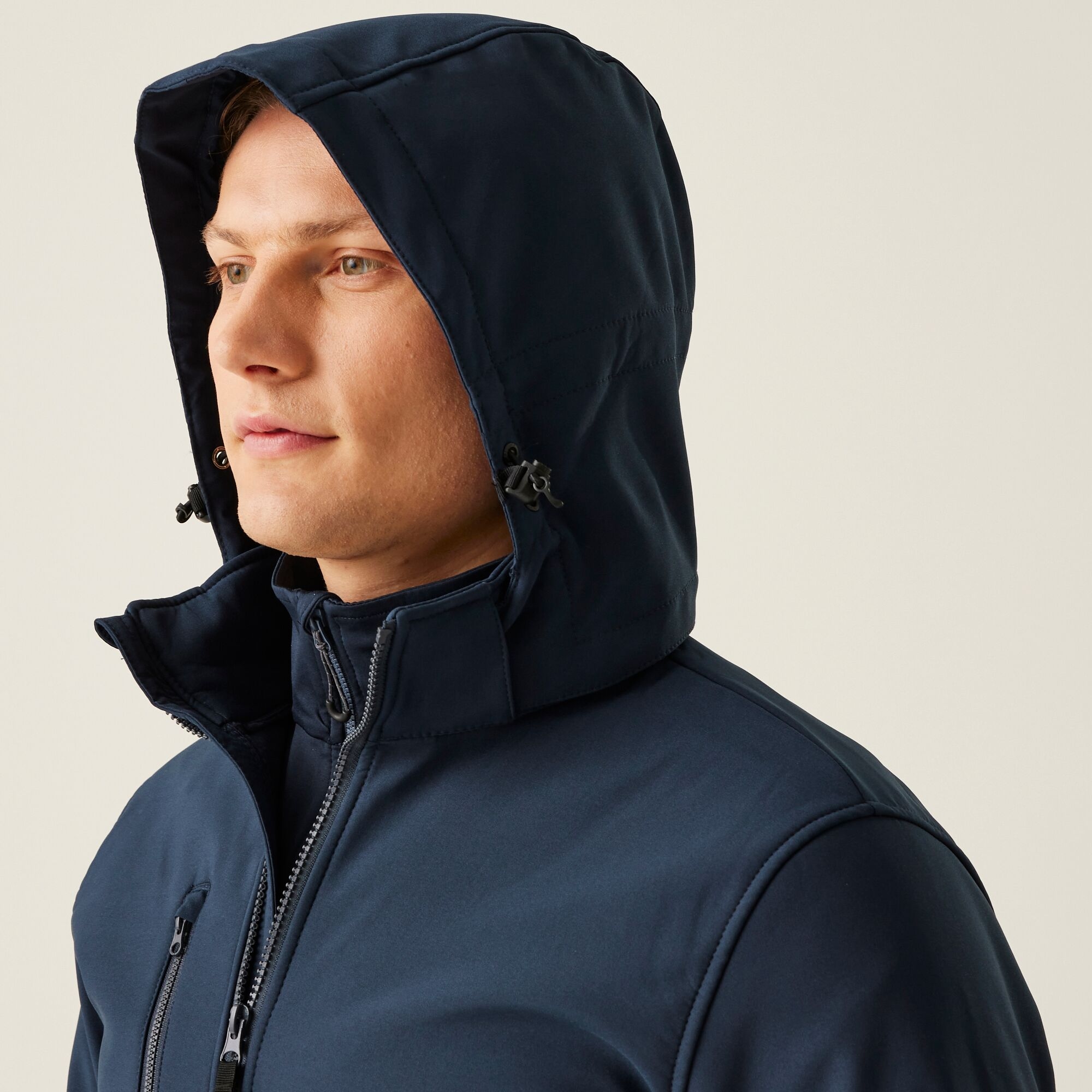 Men's Venturer 3 Layer Printable Hooded Softshell Jacket | Navy