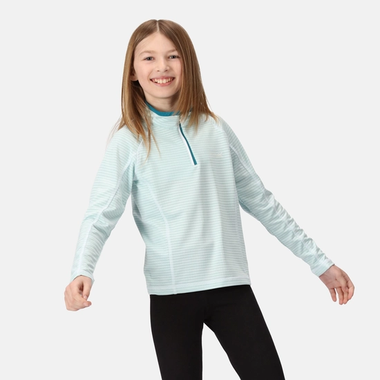 Kids' Berley Half Zip Fleece | Nephrite Green Black