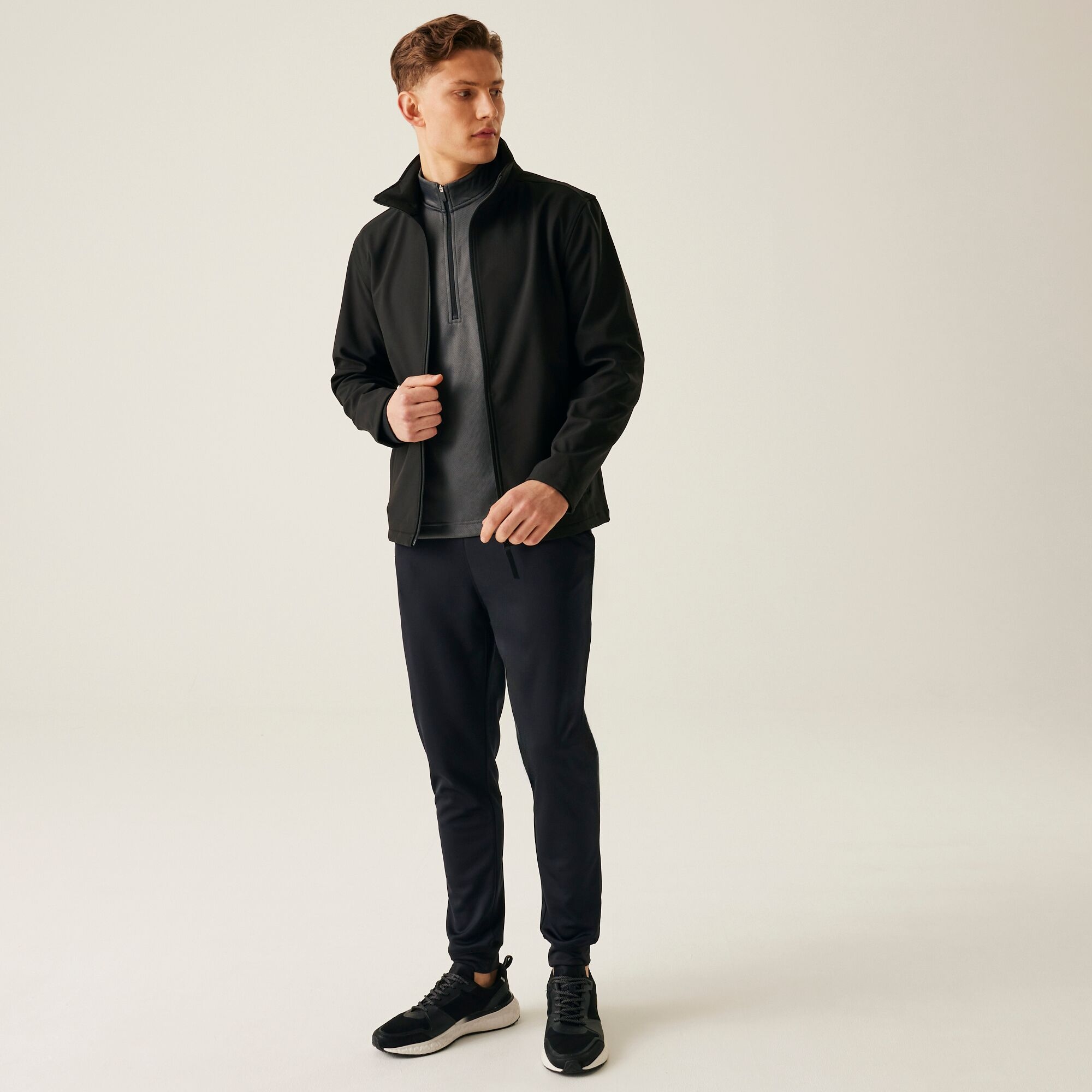 Men's Classic Printable Lightweight Softshell Jacket | Black