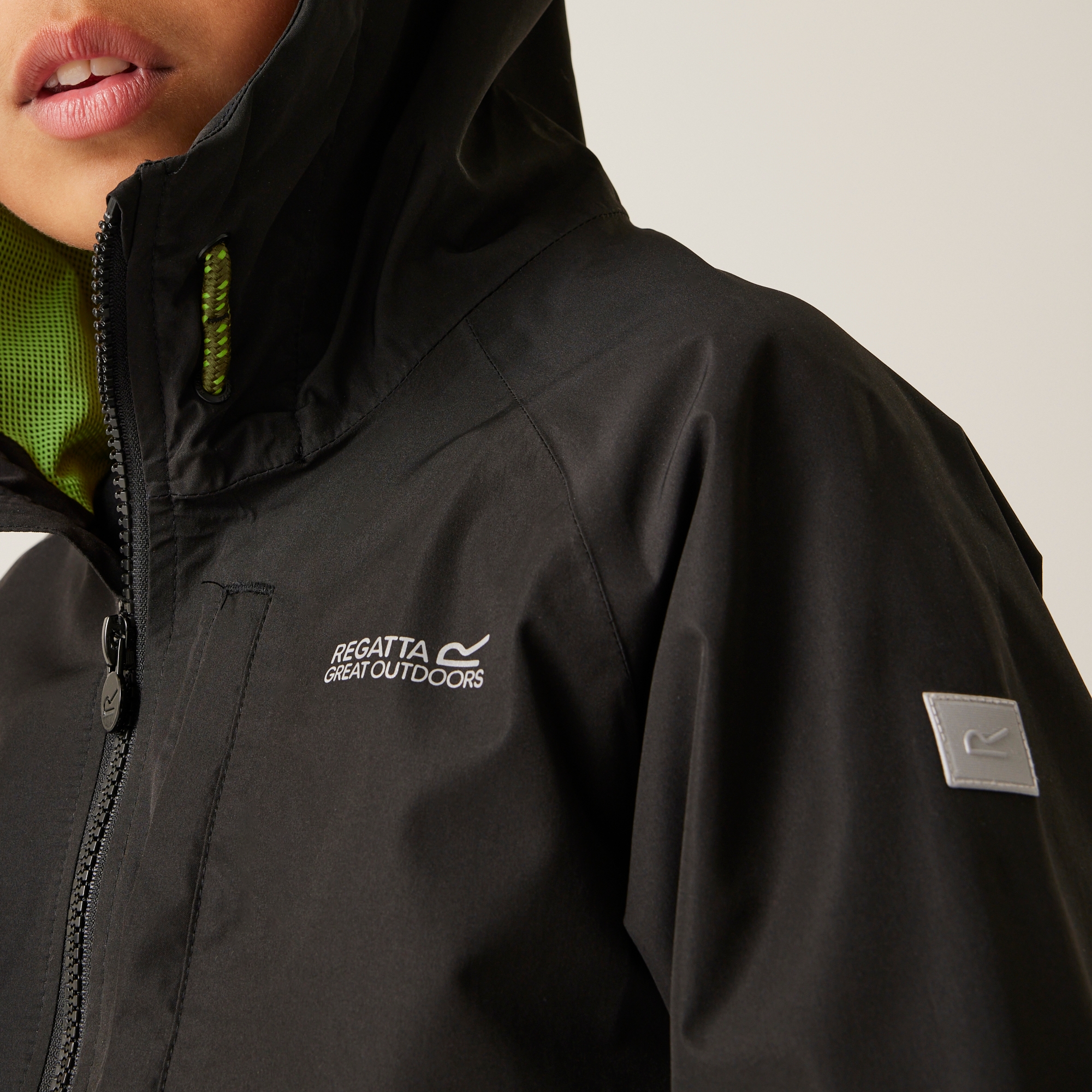 Kids' Hanleigh II Waterpoof Jacket | Black Nephrite Green Grenoble Green