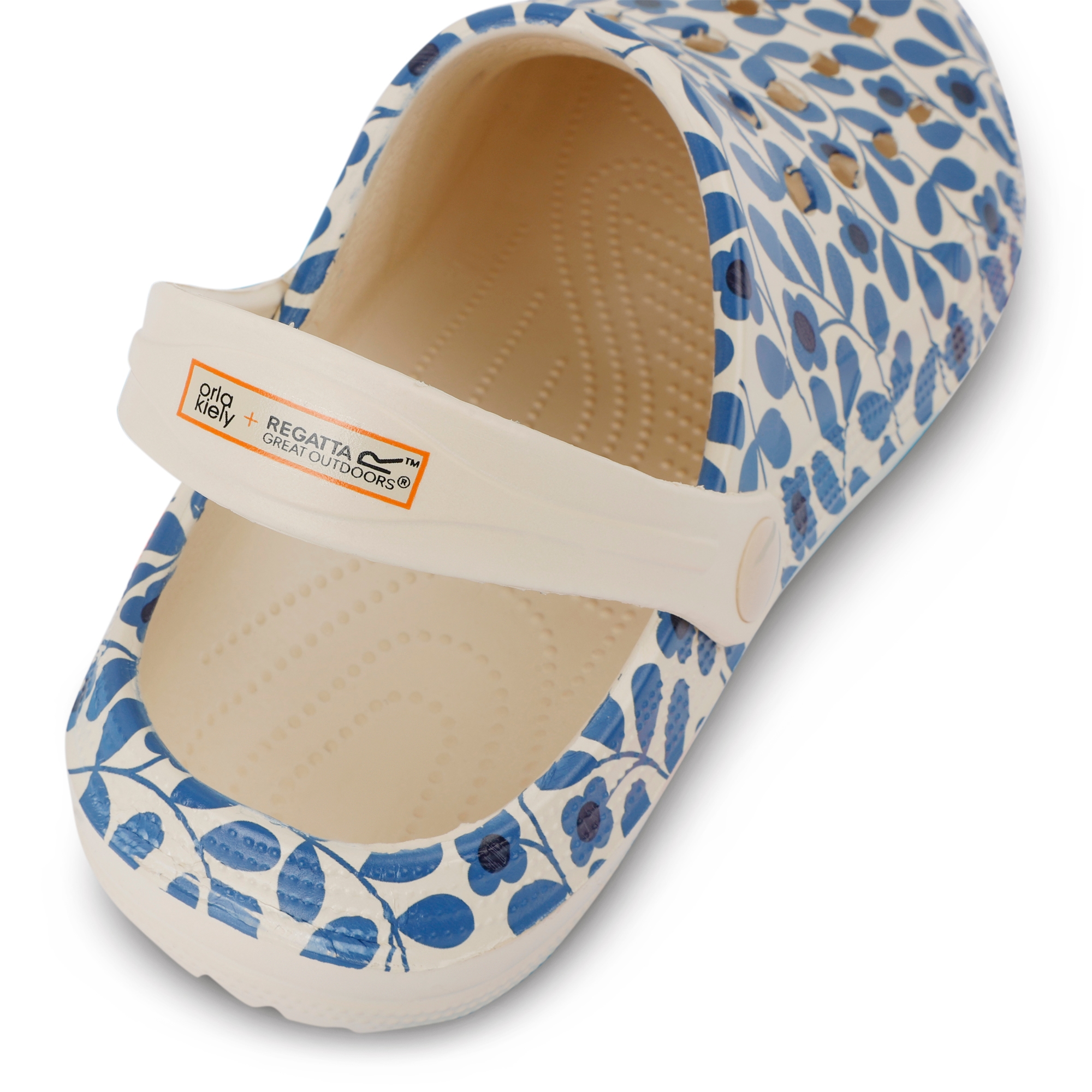 Orla Kiely Clog Sandals | Jasmine Flower Blue