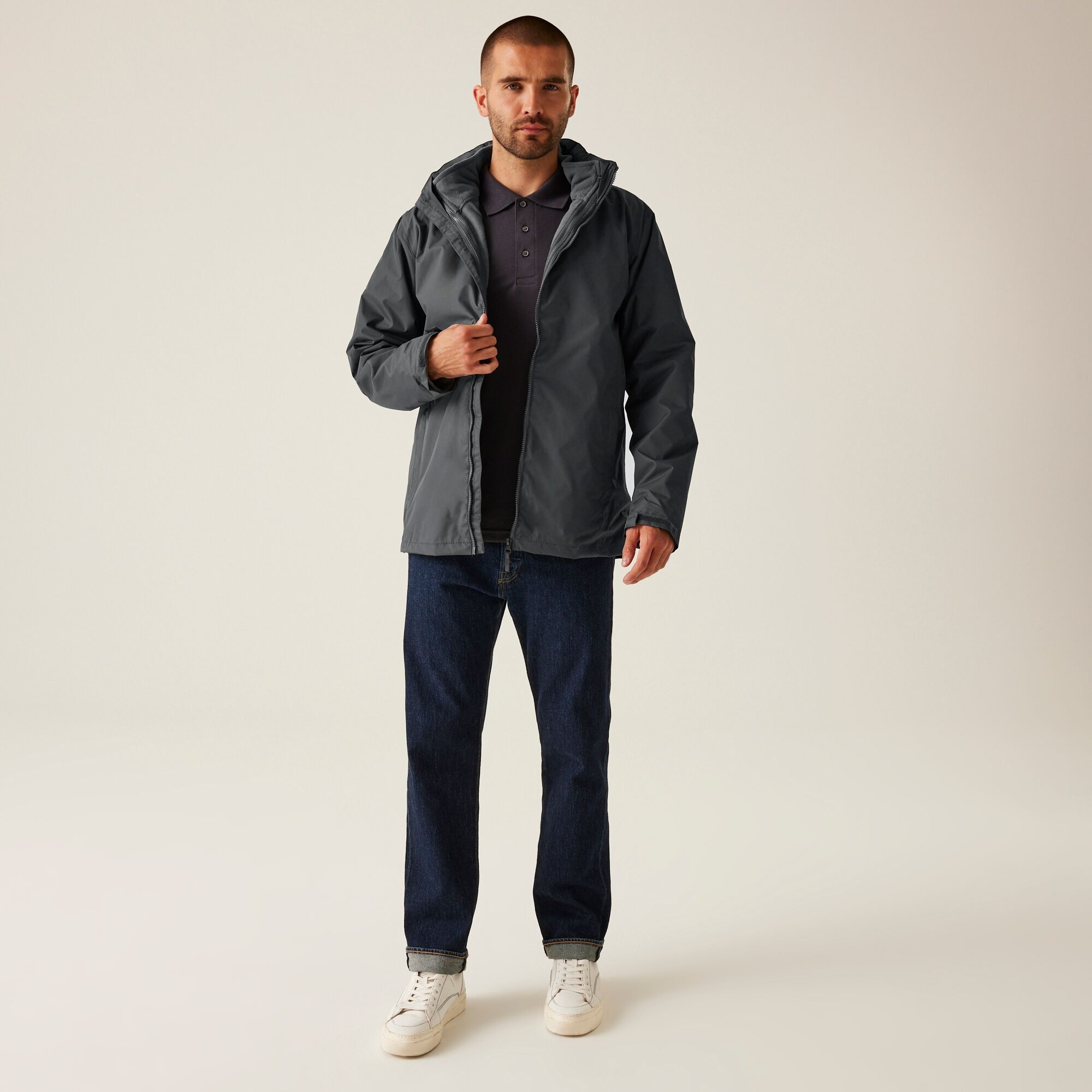 Men's Classic Waterproof 3 in 1 Jacket | Seal Grey