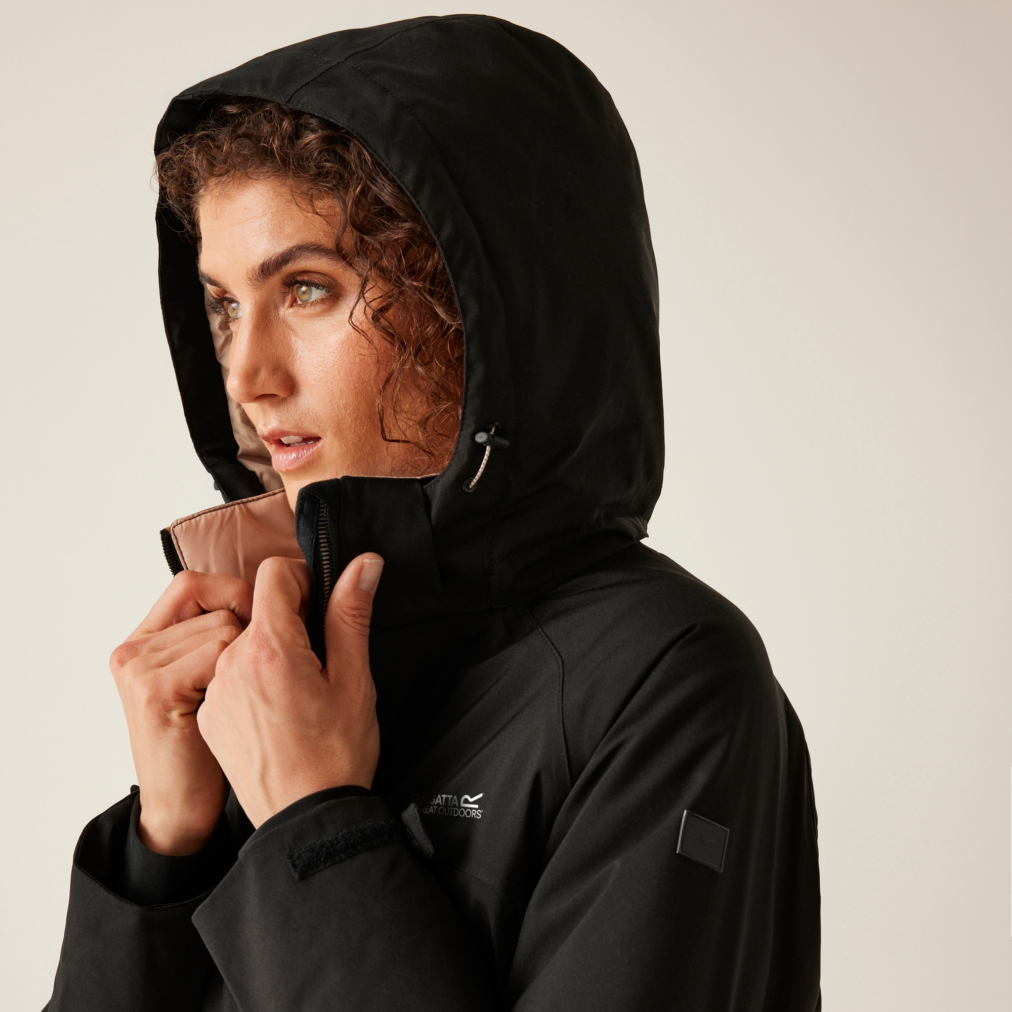 Women's Frelton Waterproof Jacket | Black Warm Taupe