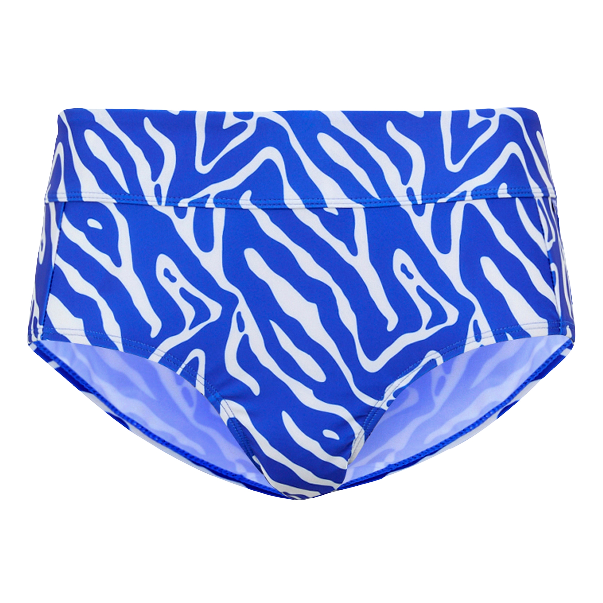 Women's Paloma Swim Brief | Brightest Blue Abstract Print