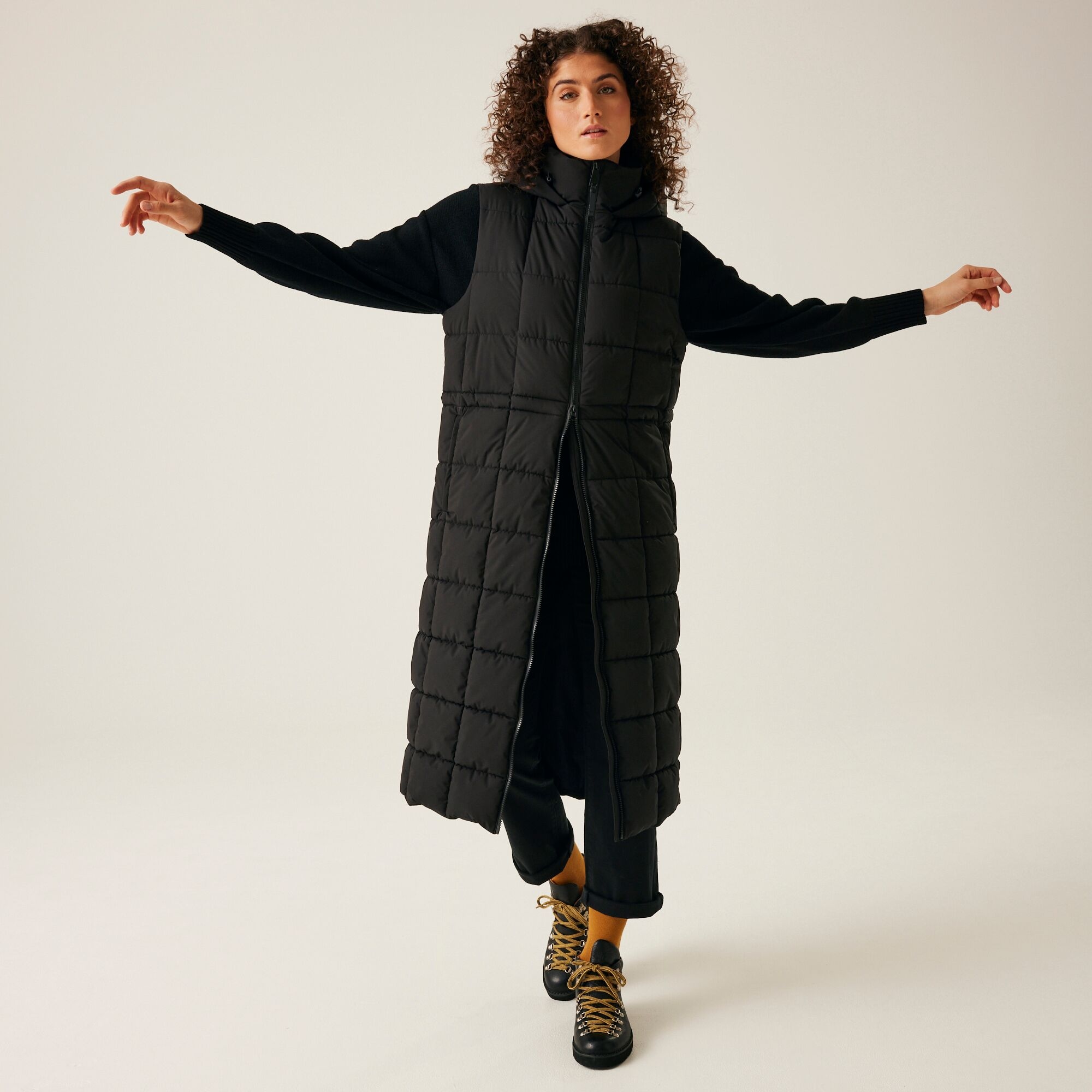 Women's Leandra Longline Gilet | Black