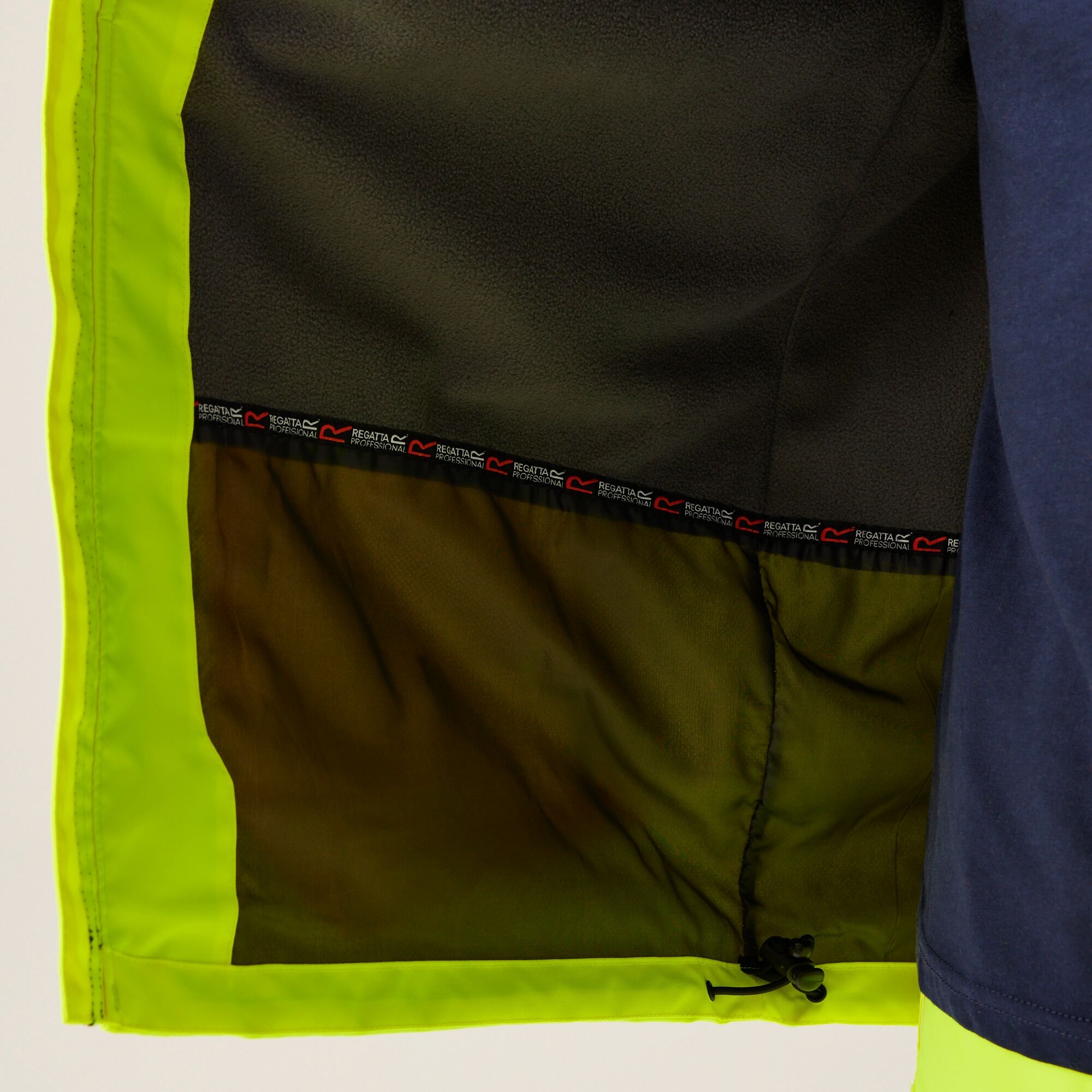Men's Hi-Vis Waterproof Reflective Hooded Jacket | Yellow Grey