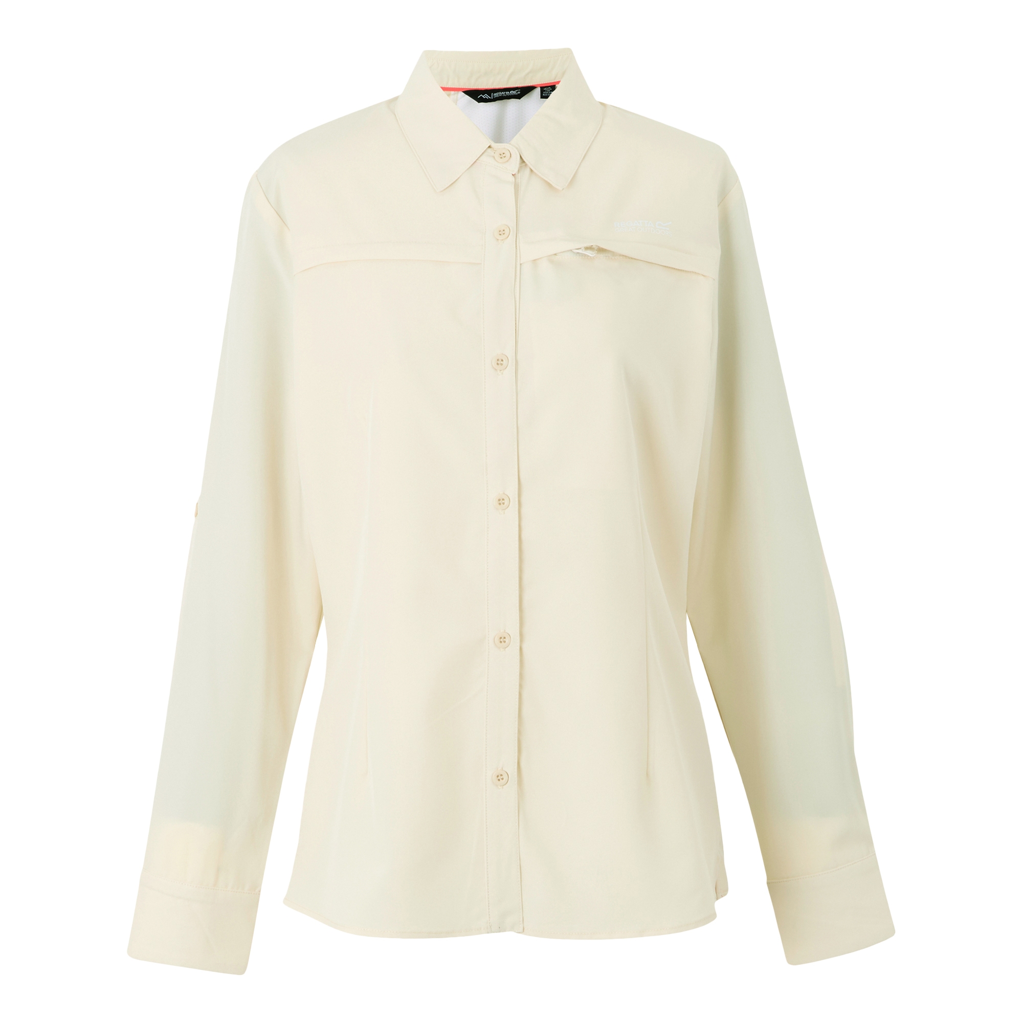 Women's Travel Packaway Long Sleeve Shirt | Light Vanilla Solid
