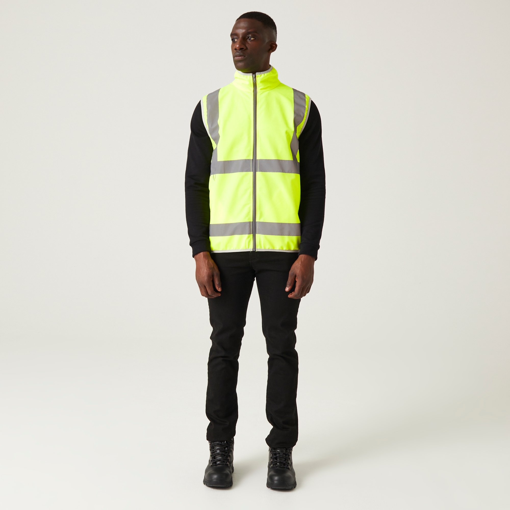 Men's Pro HI-VIS Full Zip Gilet | Yellow