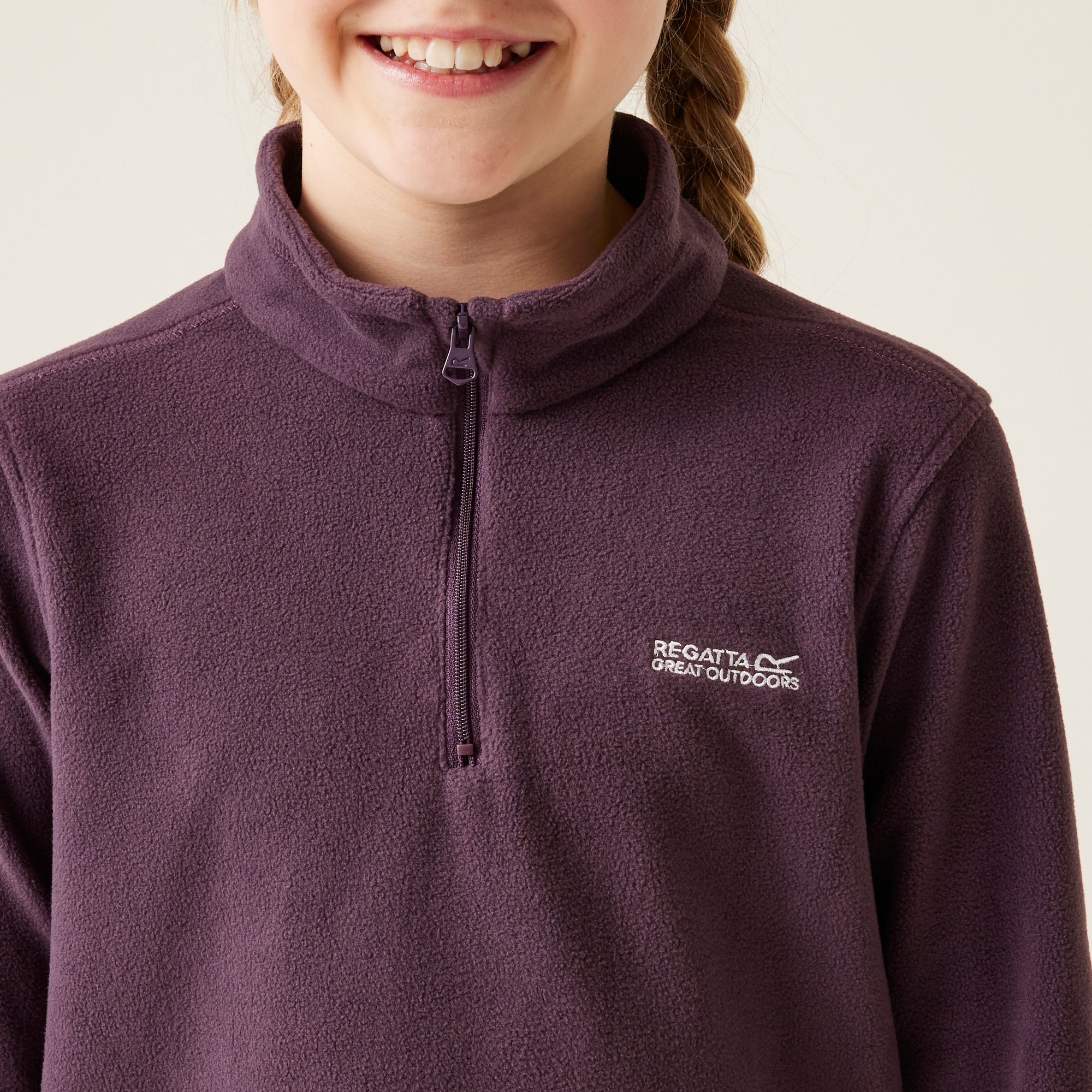 Kids' Hot Shot II Half Zip Fleece | Deep Plum