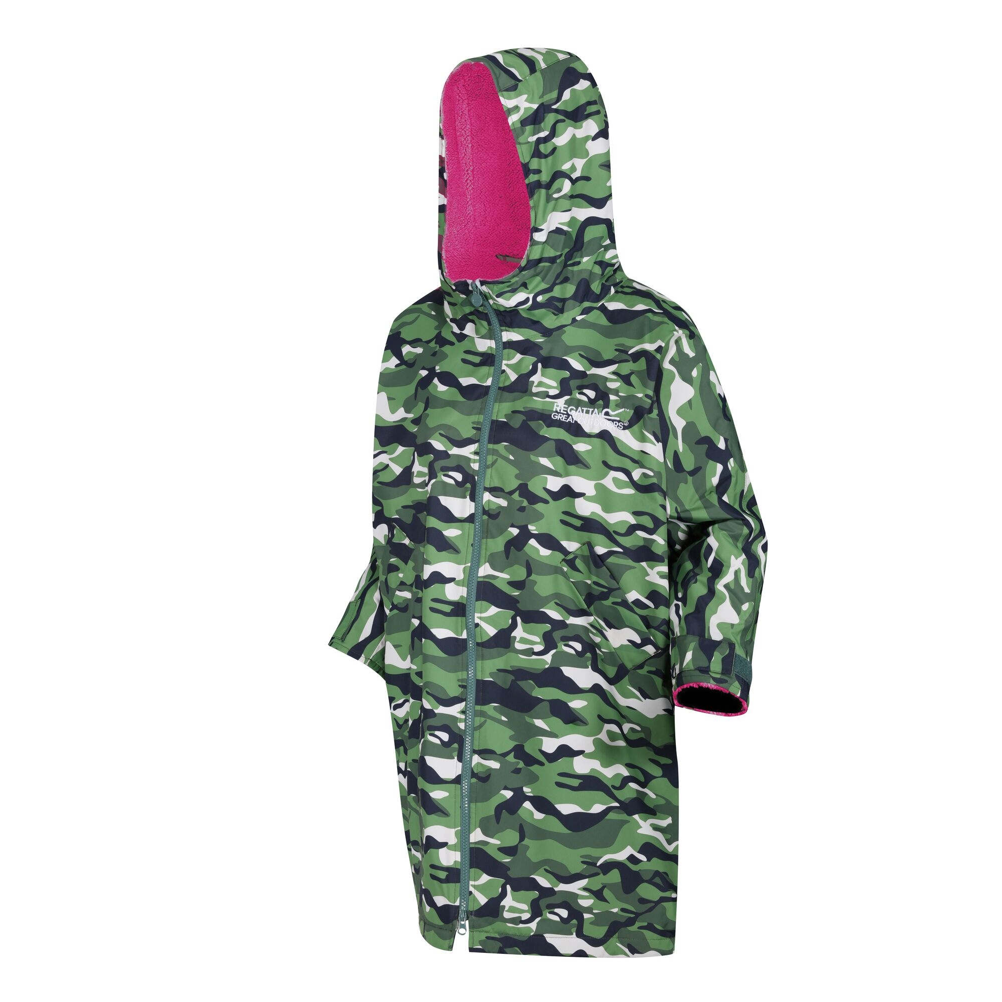 Junior Waterproof Changing Robe | Cactus Camouflage