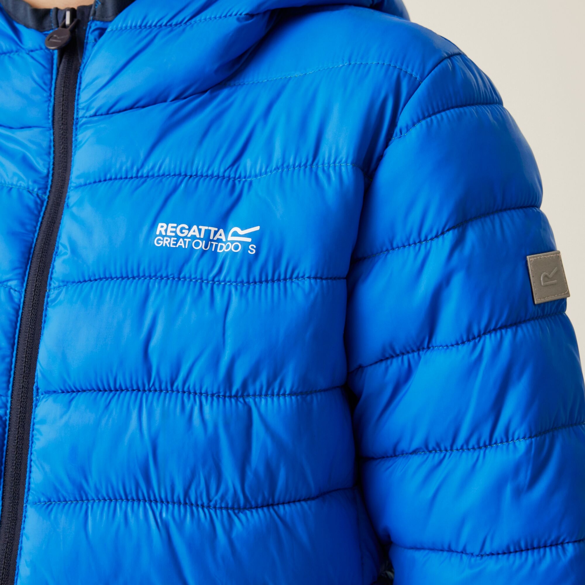 Kids' Hooded Marizion Padded Jacket | Olympian Blue Green Flash