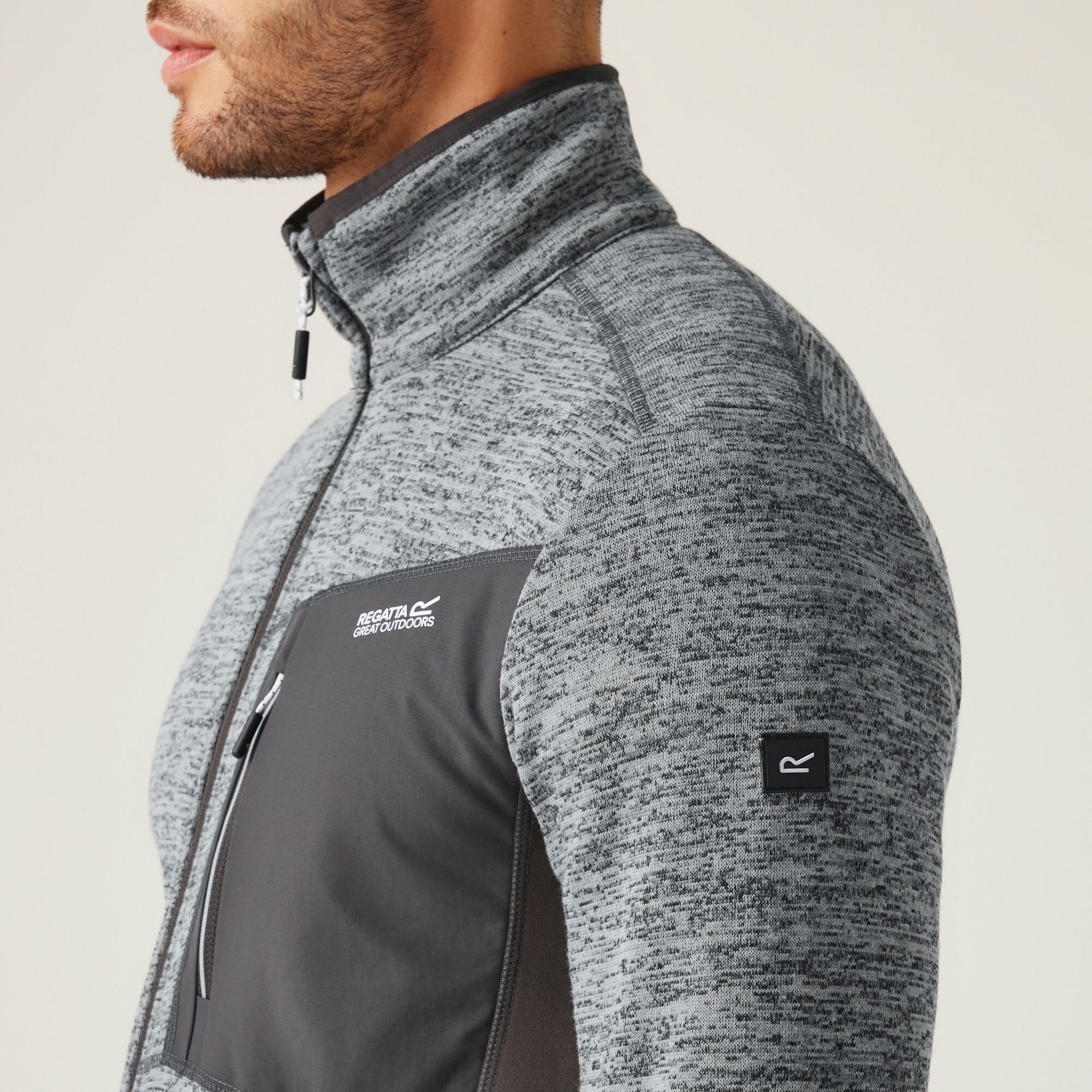 Men's Baslinn Full Zip Fleece | Glacier Marl Ash