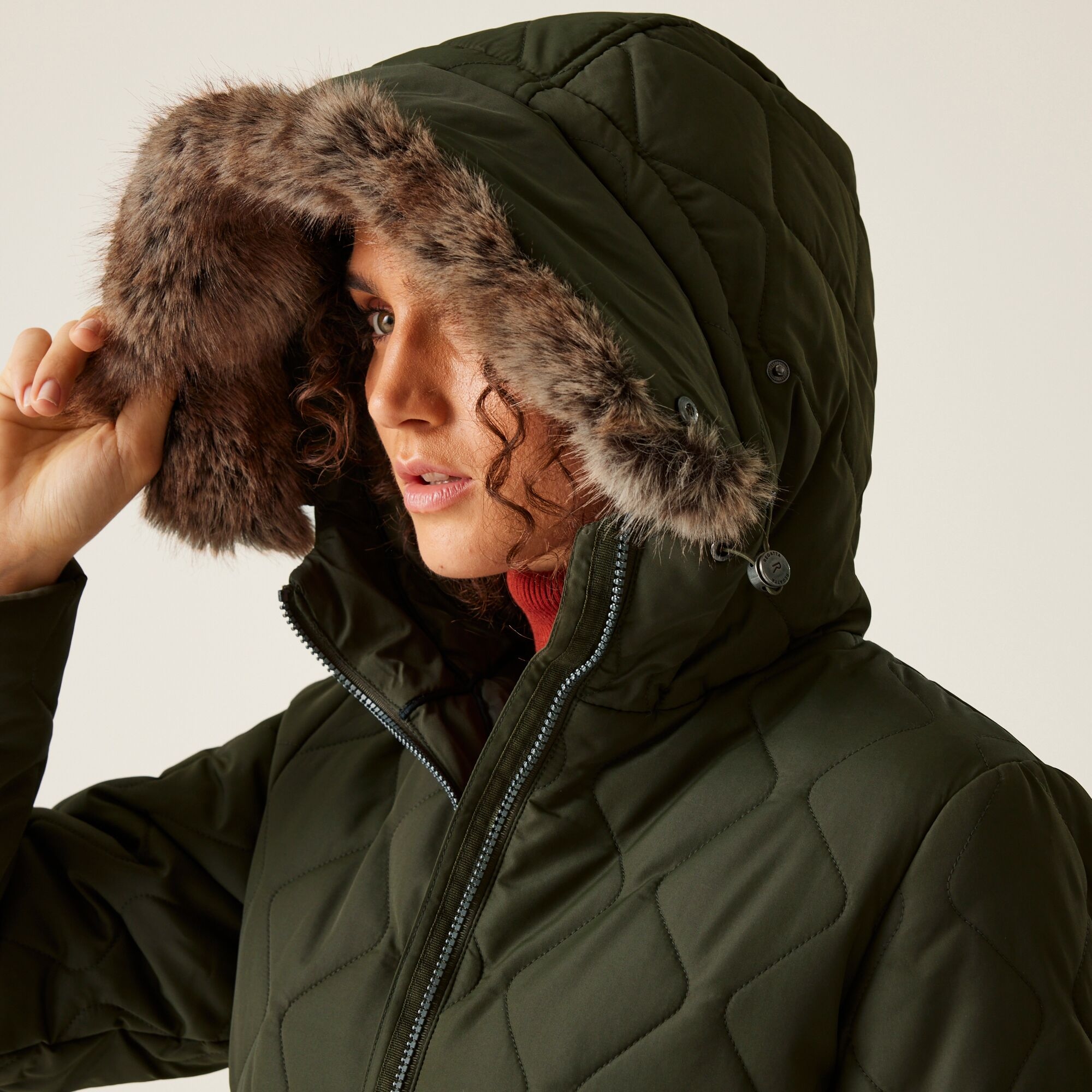 Women's Fritha III Insulated Parka Jacket | Dark Khaki