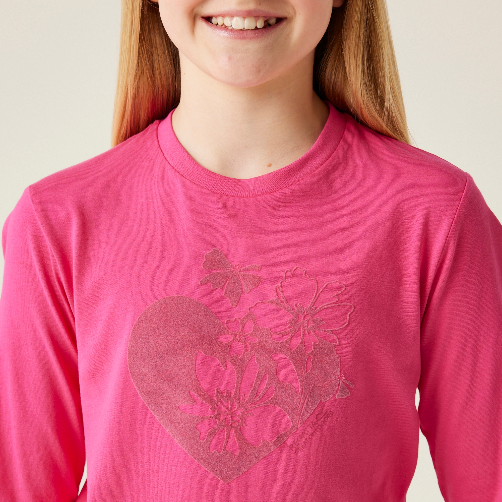 Kids' Wenbie III Graphic T-Shirt | Hot Pink Flower Heart
