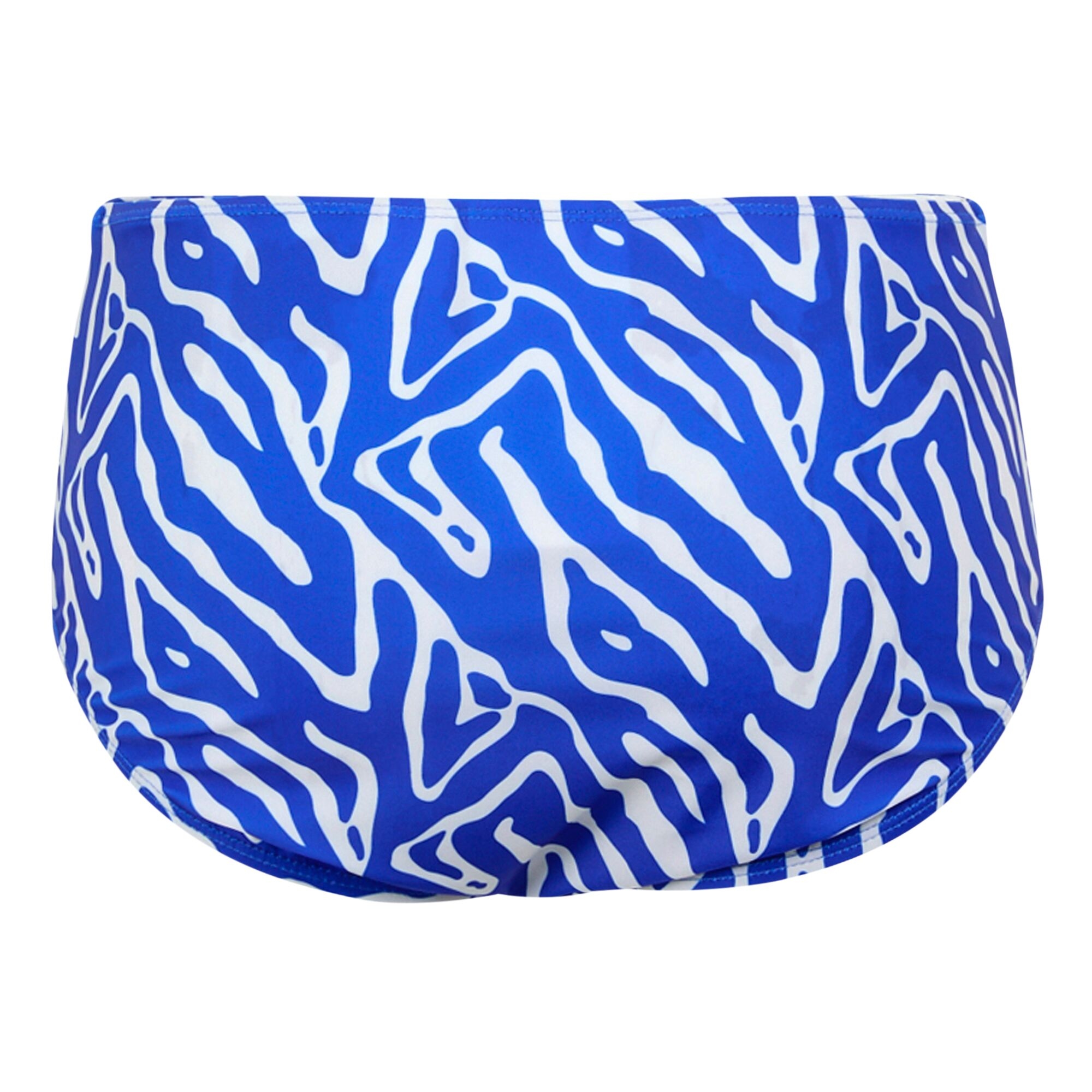 Women's Paloma Swim Brief | Brightest Blue Abstract Print