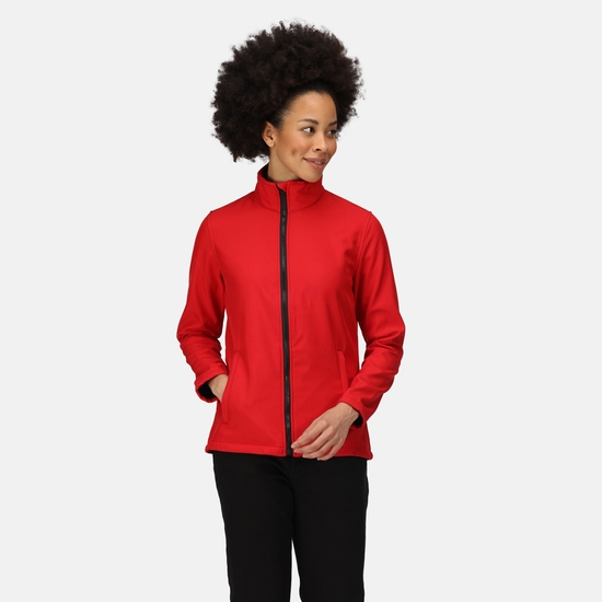 Women's Ablaze Printable Softshell Jacket | Classic Red Black