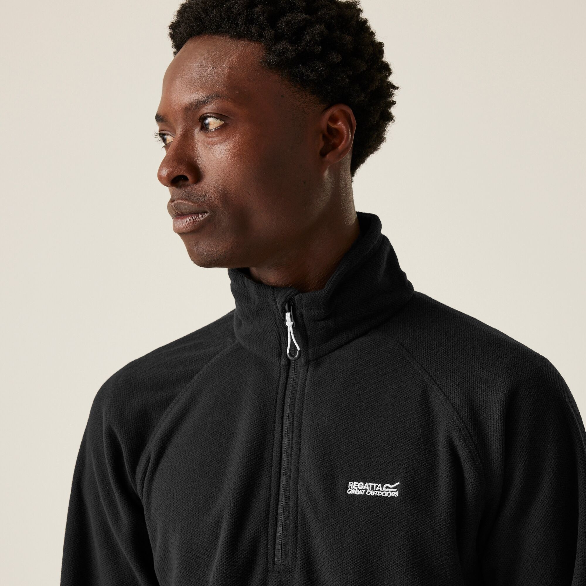 Men's Kenger Half Zip Midweight Fleece | Black