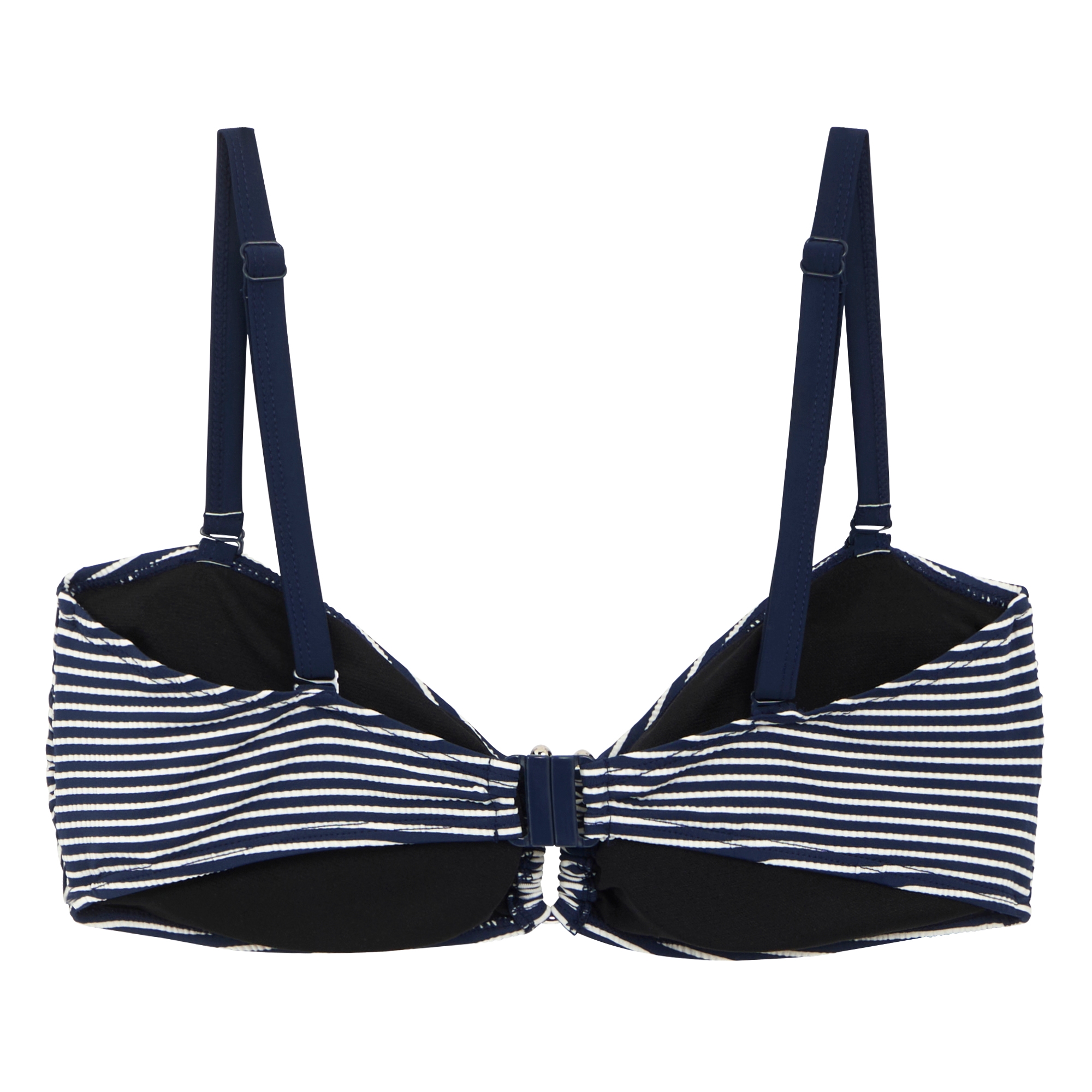 Women's Aceana III Bikini Top | Navy White Seeksucker Stripe