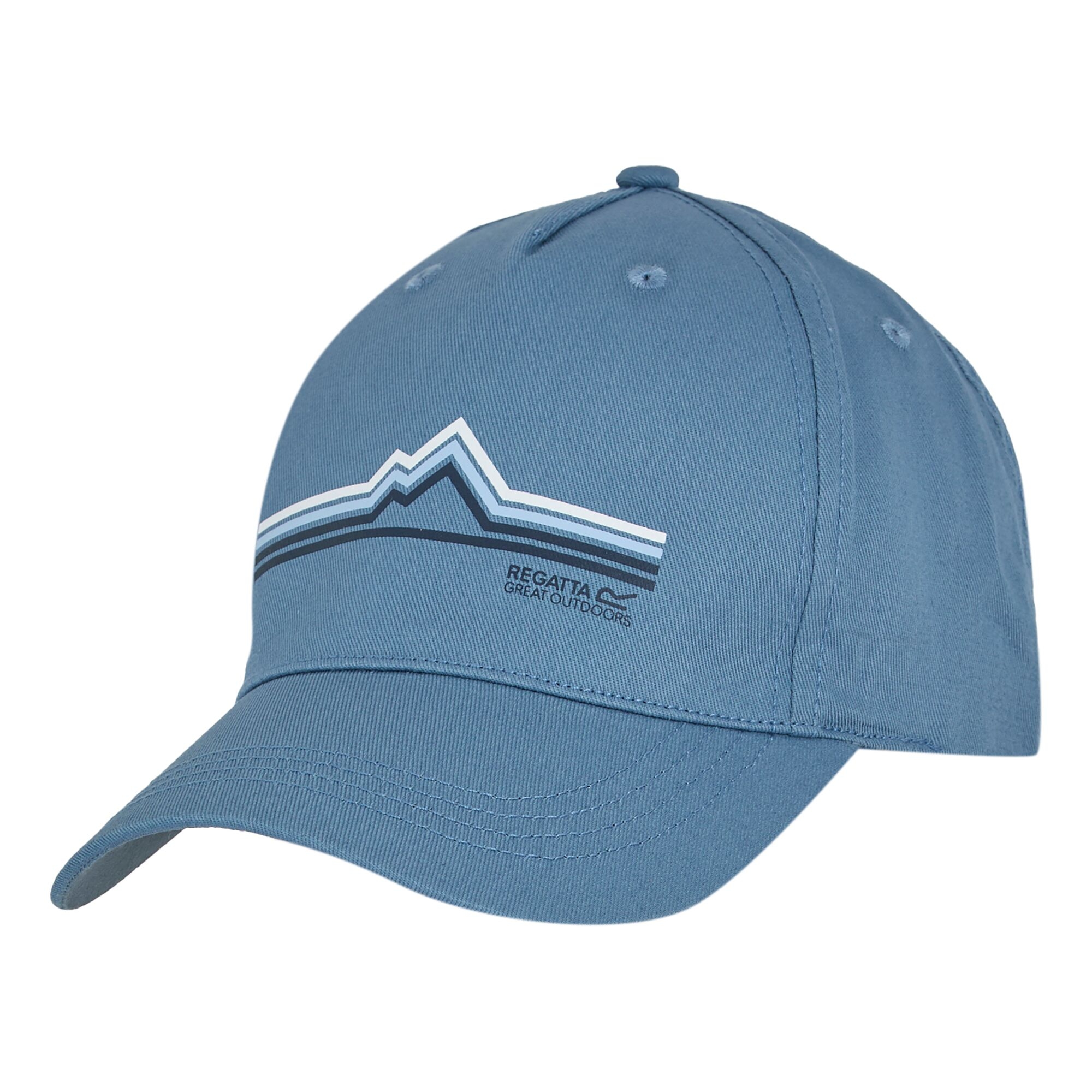 Adult's Snapback Cap | Coronet Blue Linear Mountain