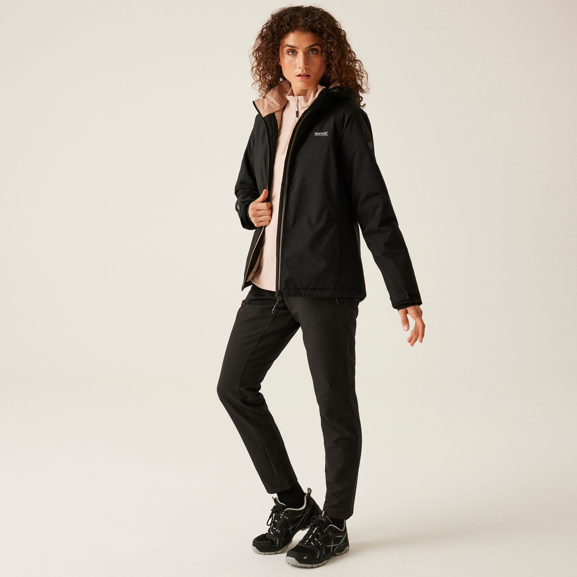 Women's Frelton Waterproof Jacket | Black Warm Taupe