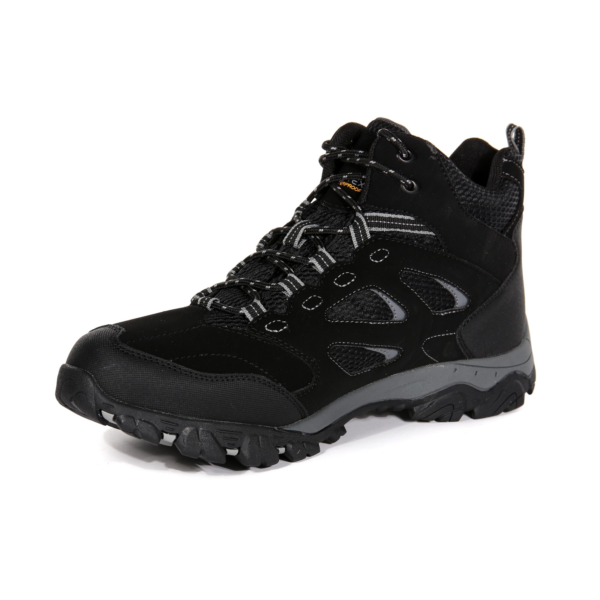 Men's Holcombe Waterproof Mid Walking Boots | Black Granite