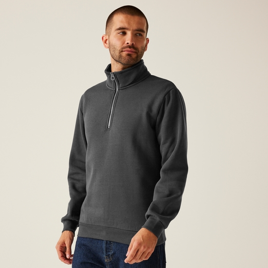 Men's Pro Quarter Zip Sweatshirt | Seal Grey