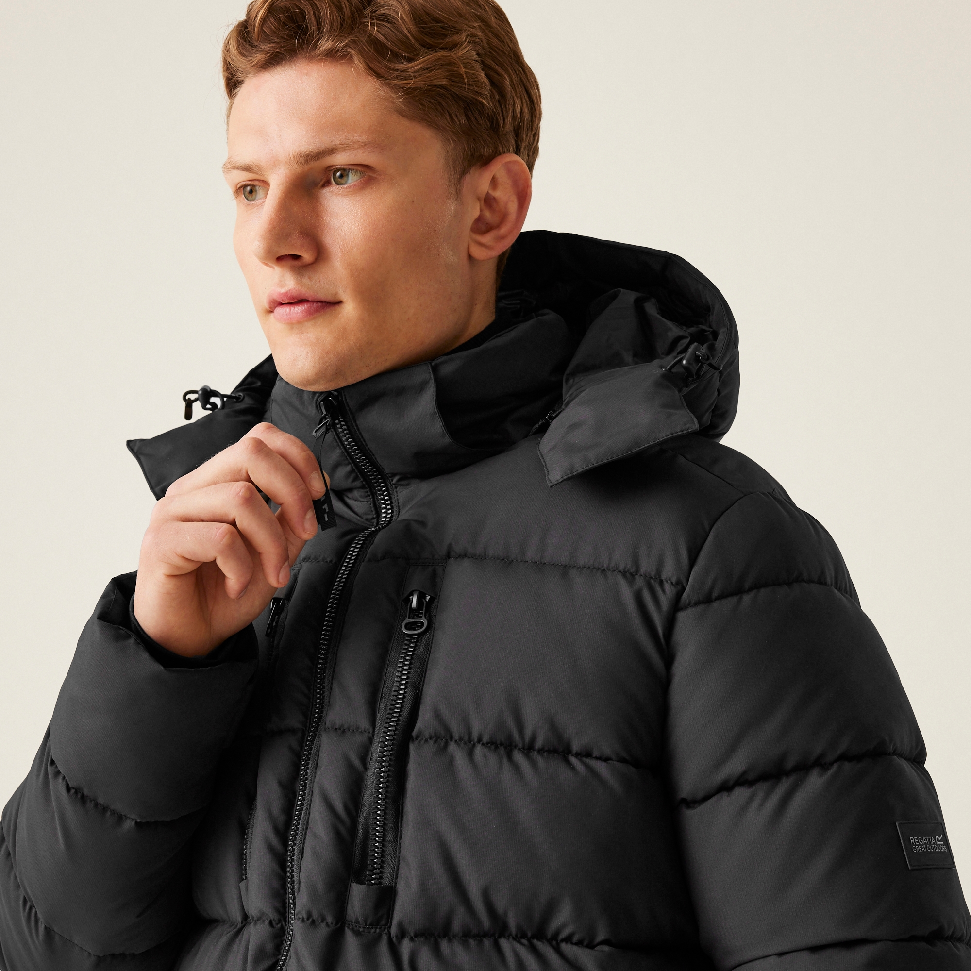 Men's Mottere Longline Padded Jacket | Black Black