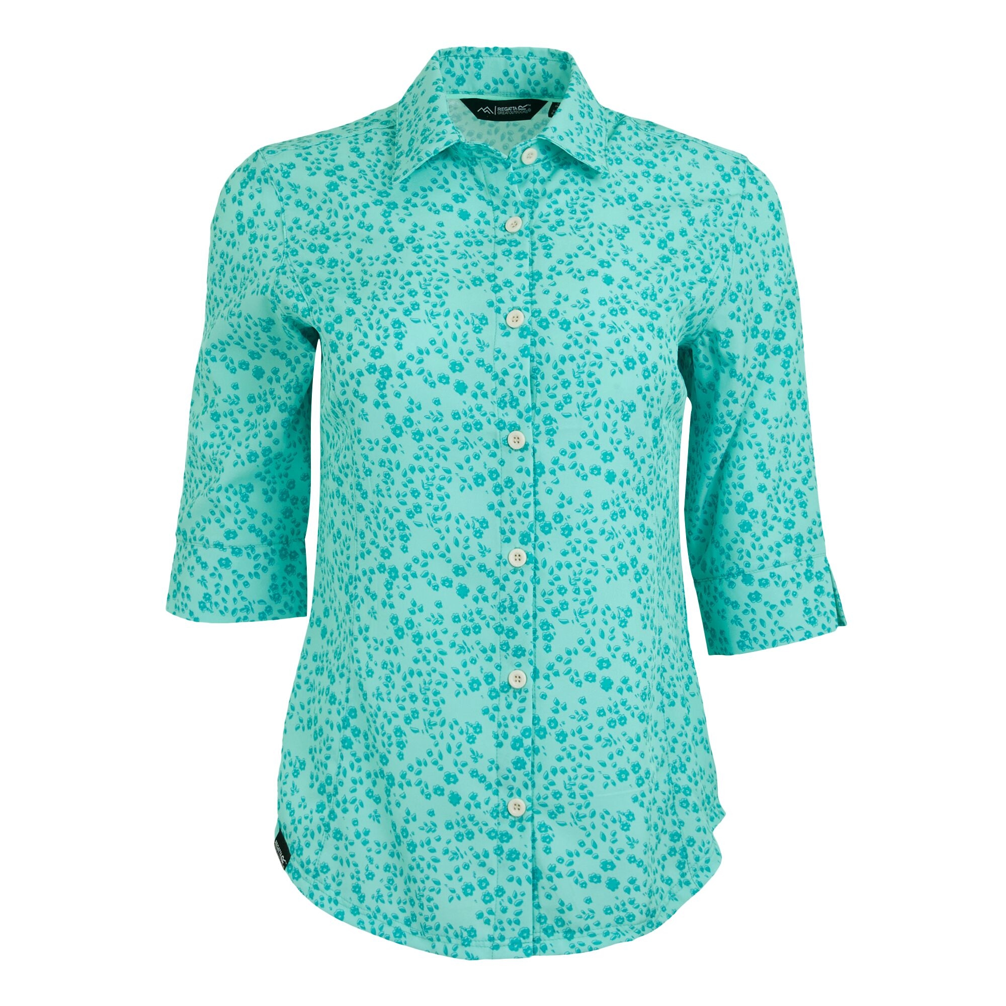 Women's Kinnis Lightweight Shirt | Aruba Blue Meadow Print