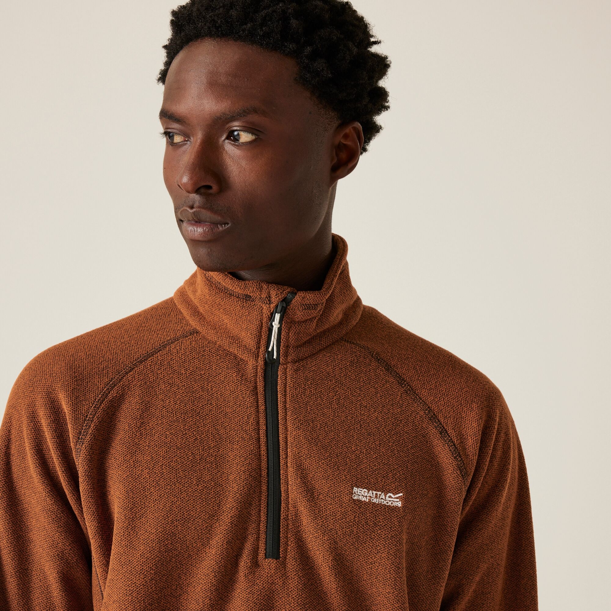 Men's Kenger Half Zip Midweight Fleece | Burnt Copper