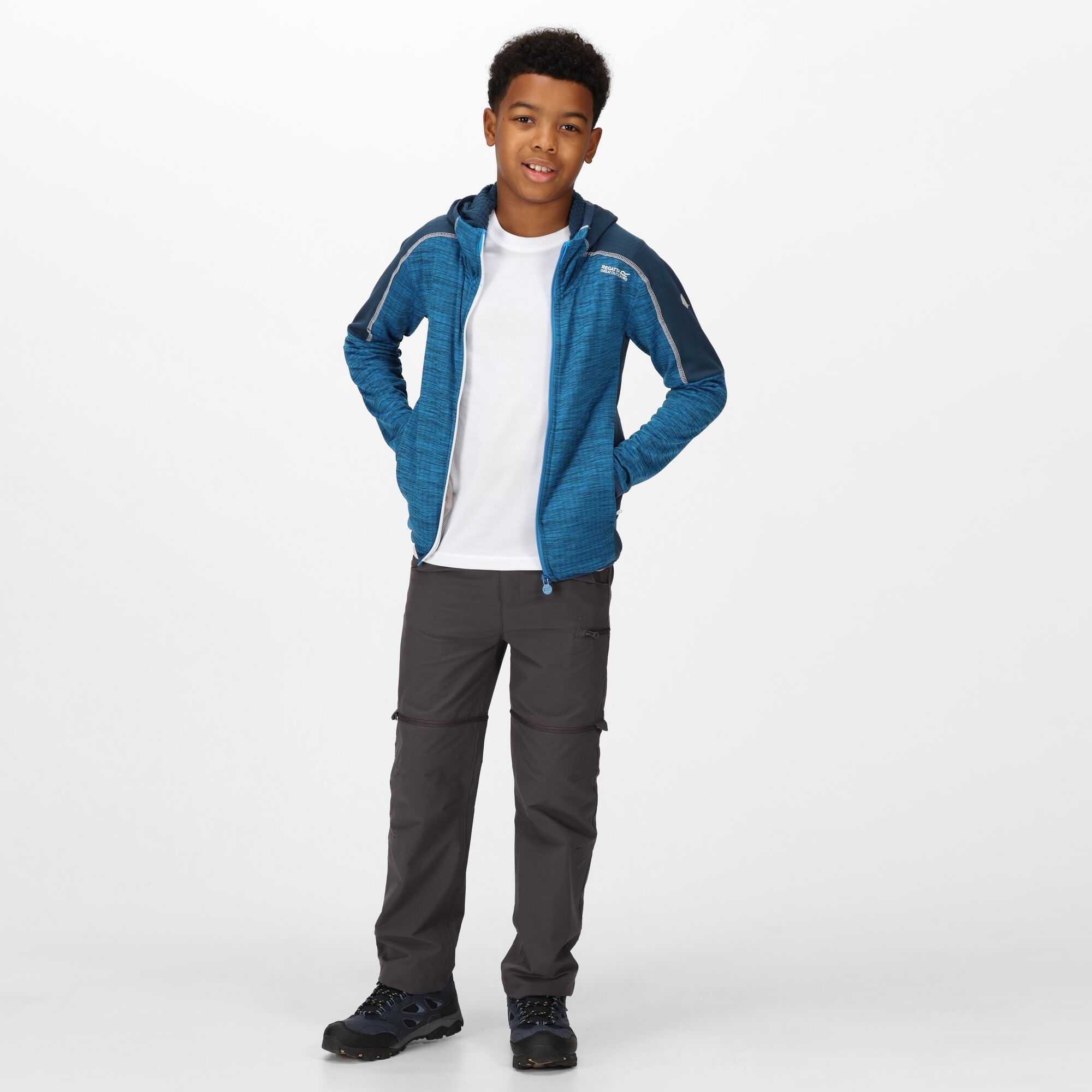 Kids' Burnton Full Zip Fleece | Indigo Blue Blue Wing
