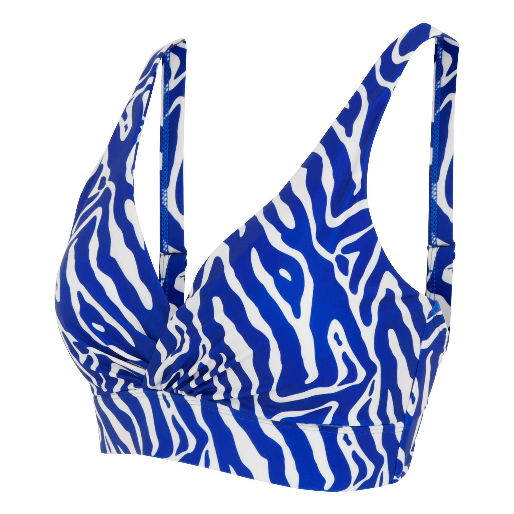 Women's Paloma Bikini Top | Brightest Blue Abstract Print